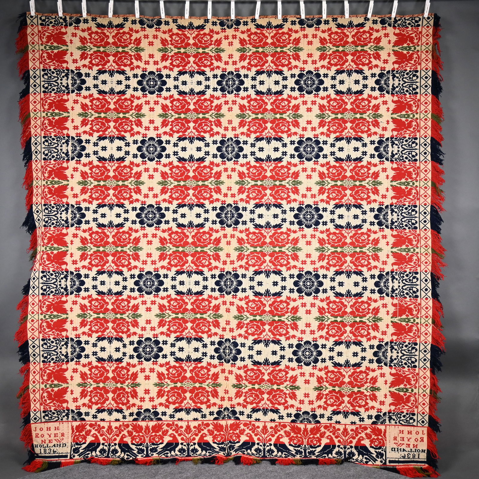Lancaster County, Pennsylvania Jacquard Coverlet - 7