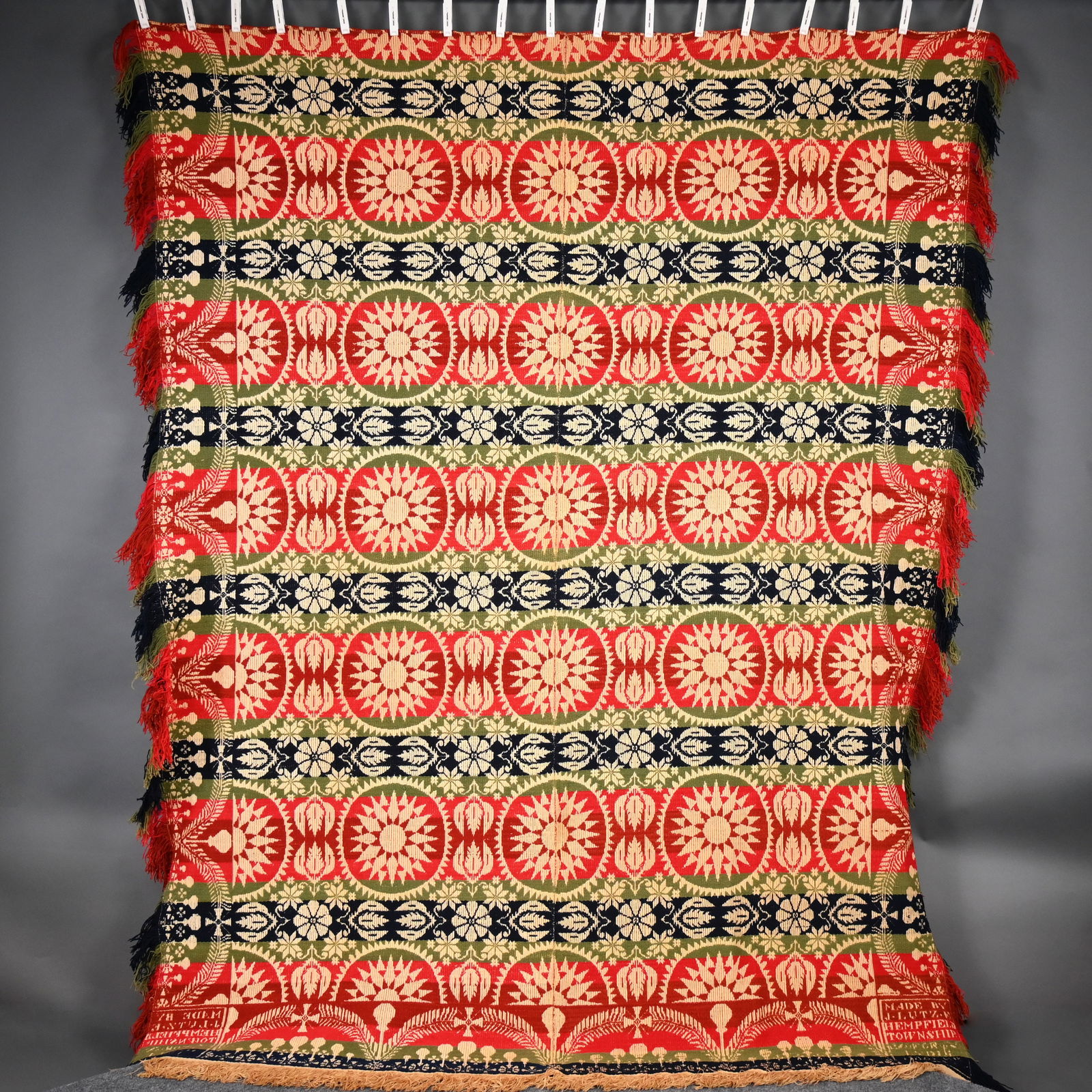 Lancaster County, Pennsylvania Jacquard Coverlet (1 of 8)