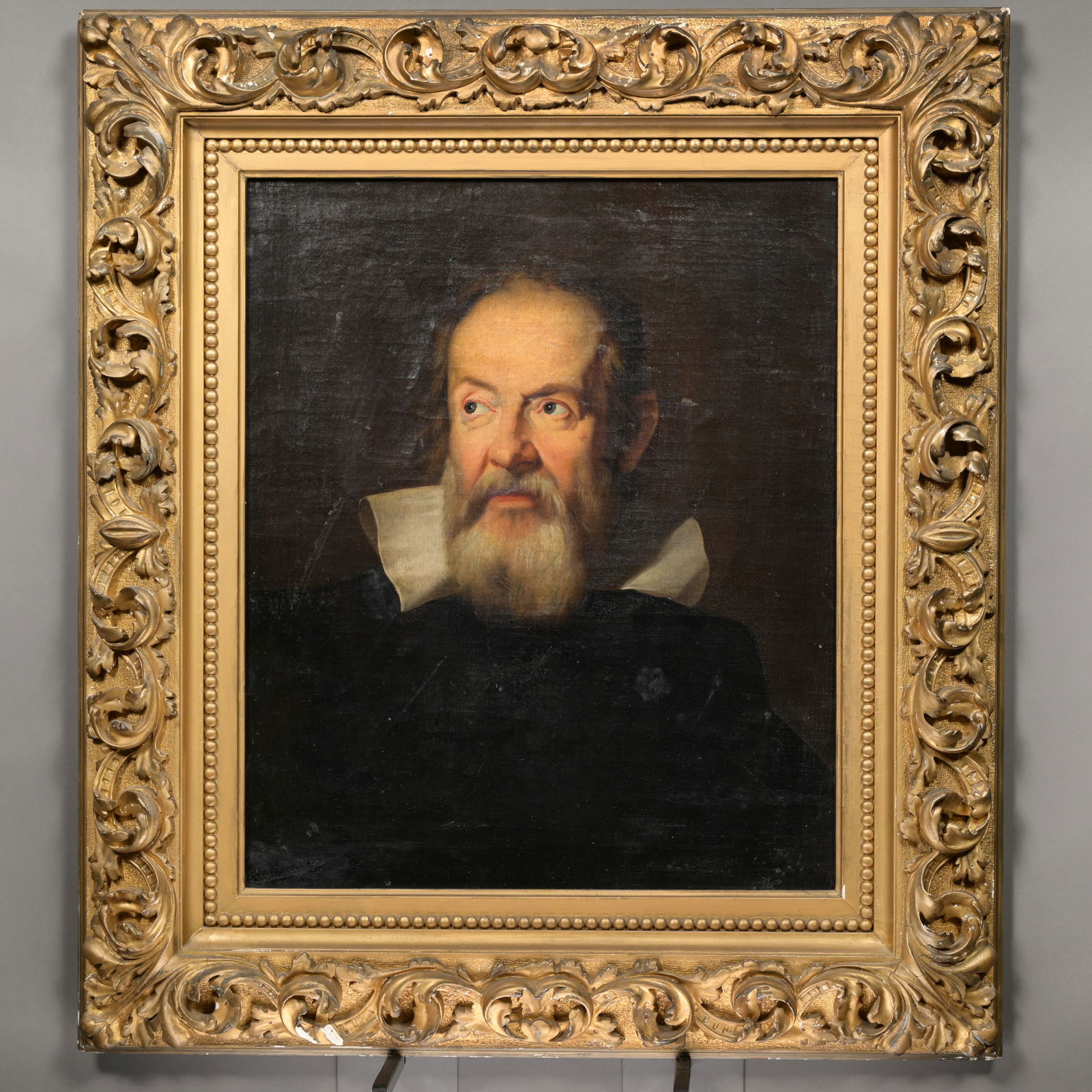 Portrait of a Bearded Man: Portrait of a Bearded Man (In the Manner of the Dutch Old Masters). Oil on canvas, frame affixed with printed label for "Lewis & Son/ Artistic Picture Frames/ 1323 Broadway/ New York" and an old