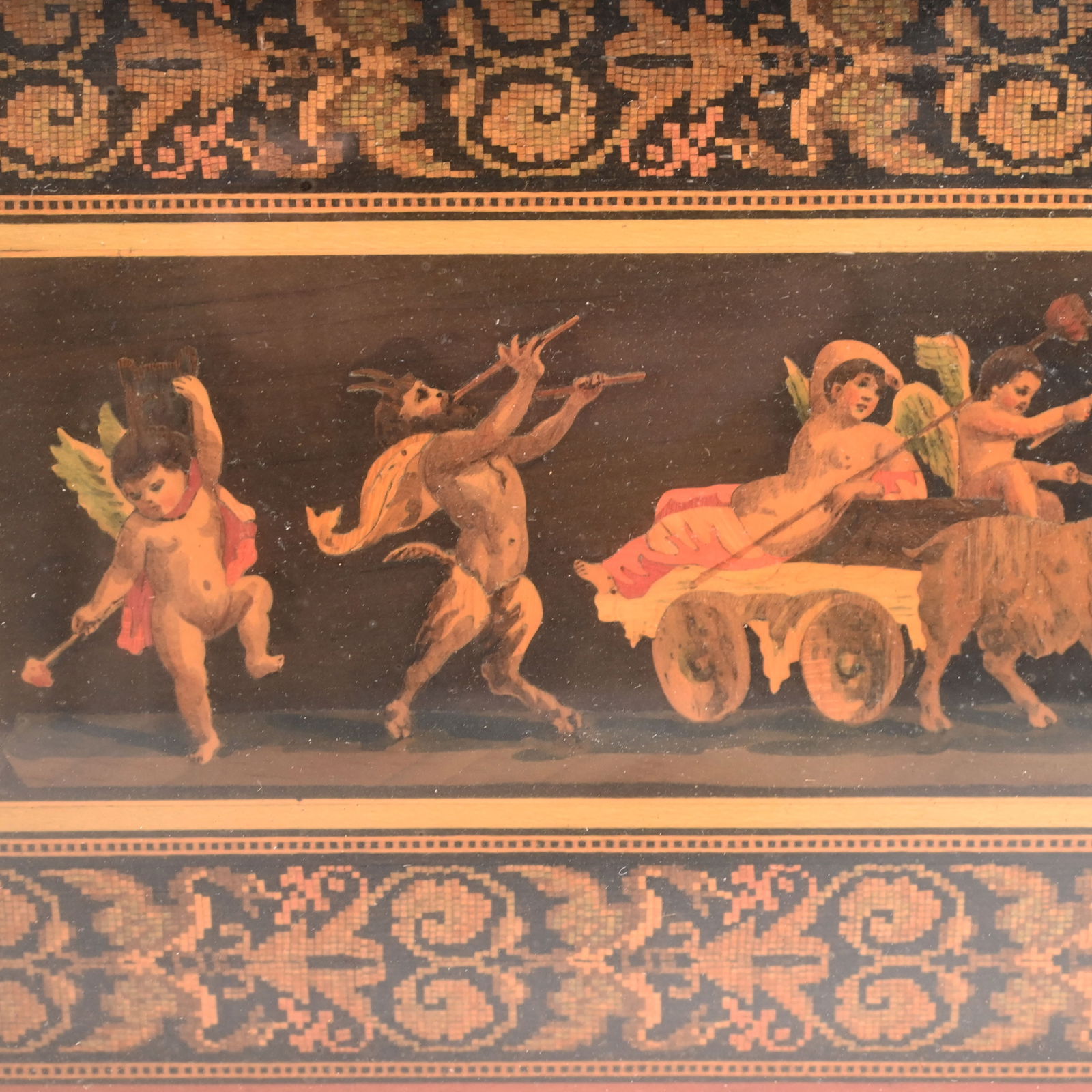 English Tunbridge Ware Allegorical Panel - 2