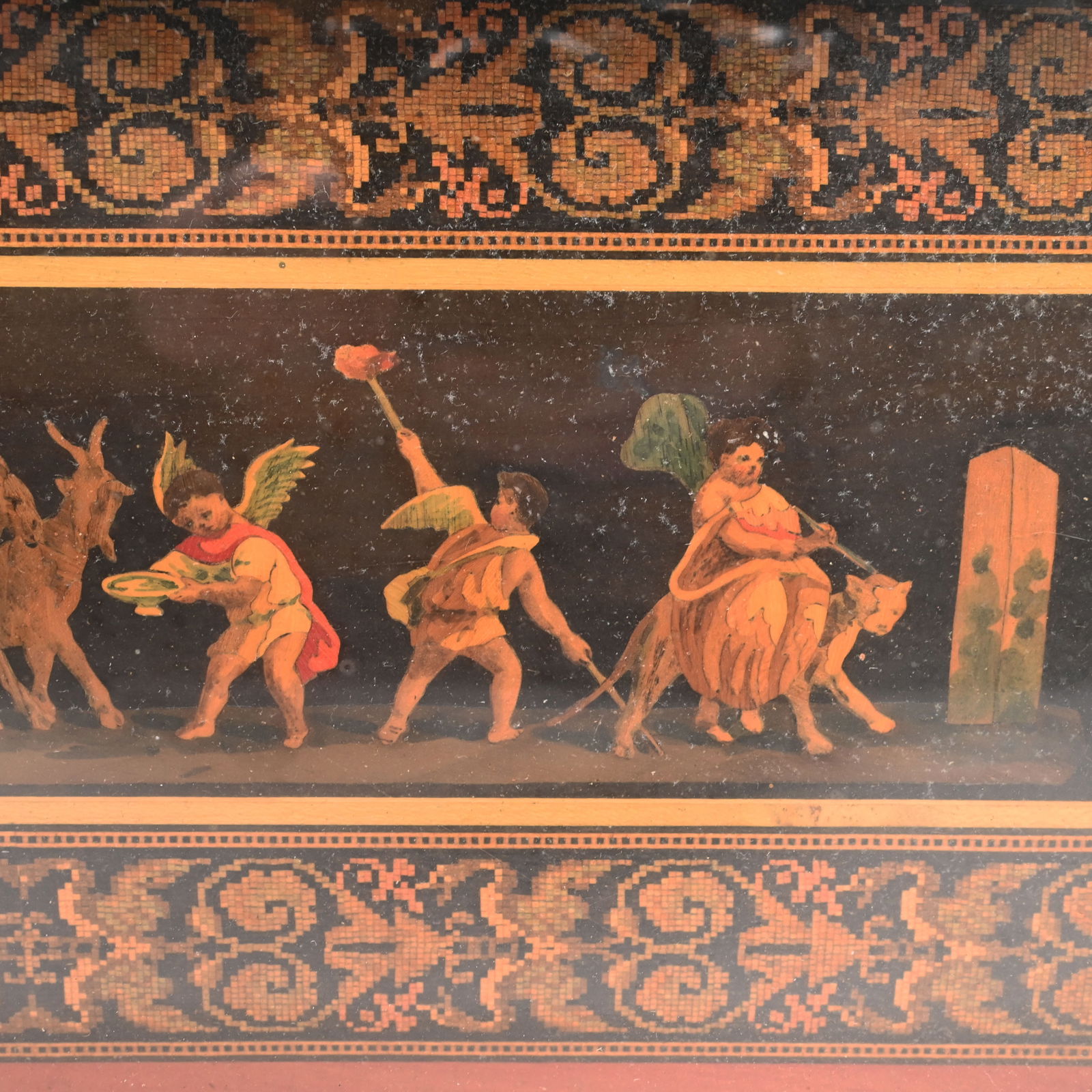 English Tunbridge Ware Allegorical Panel - 4