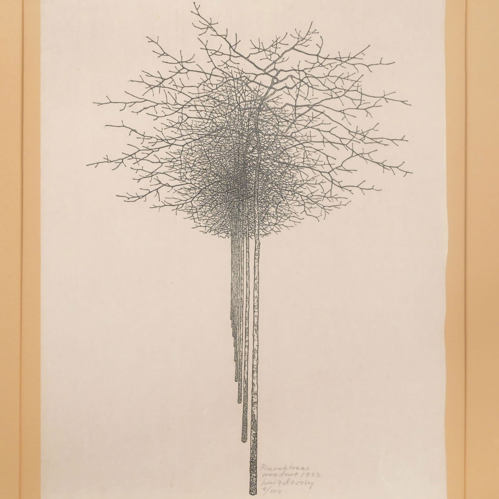 Jacques Hnizdovsky - "Pin Oak Trees," 1963 - 3