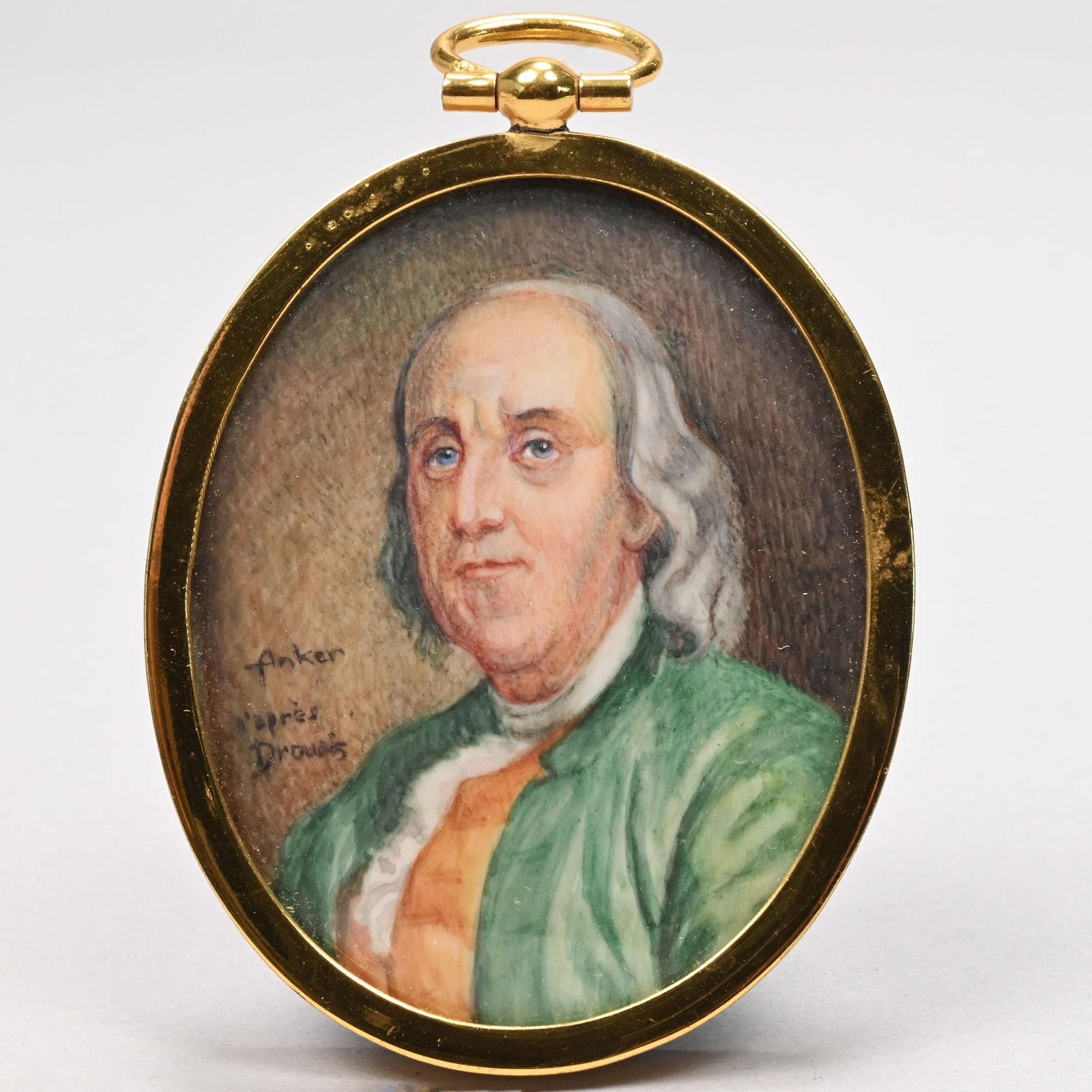 Anker Kjerulff -Oval Portrait of Benjamin Franklin (1 of 4)