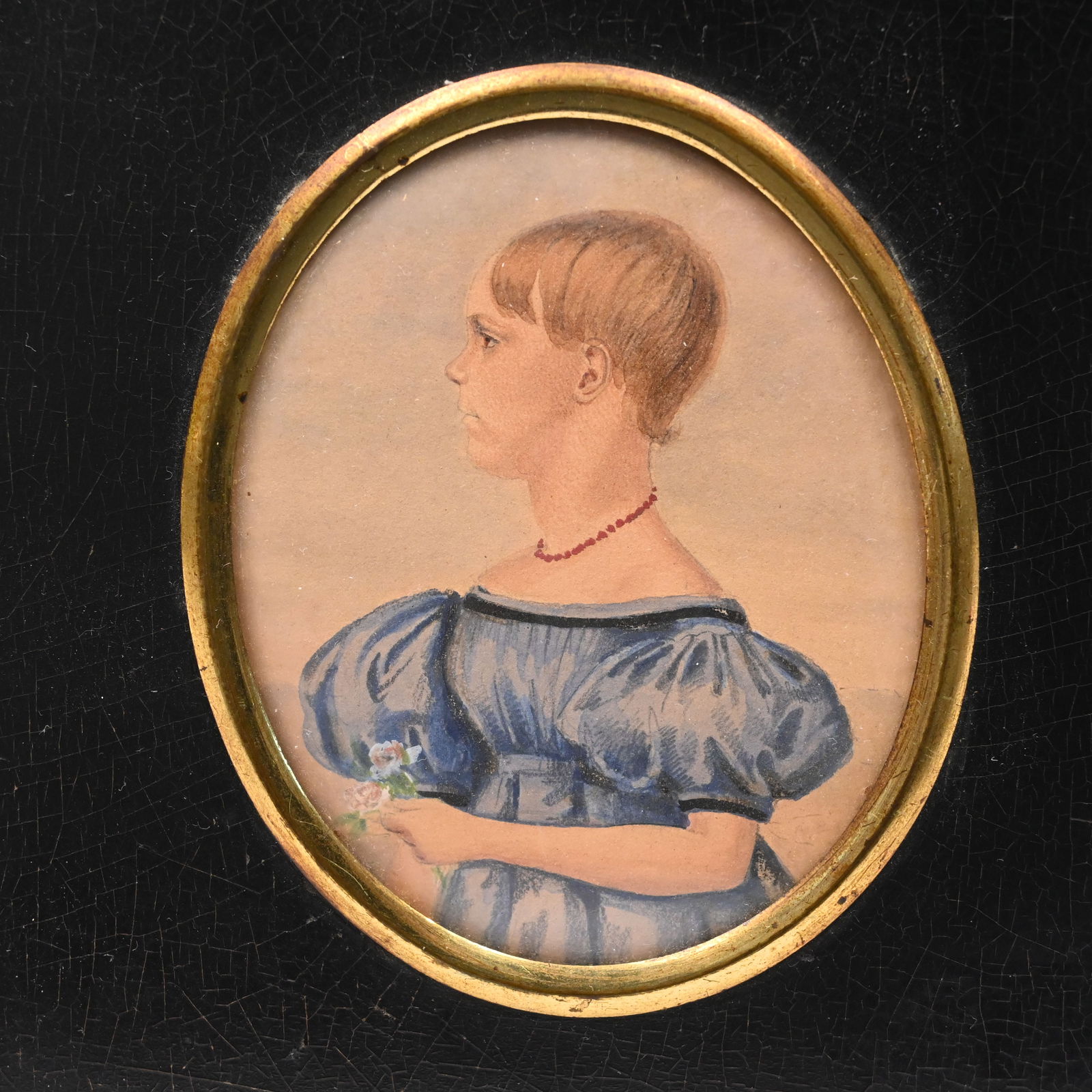 American School - Two Portrait Miniatures - 6