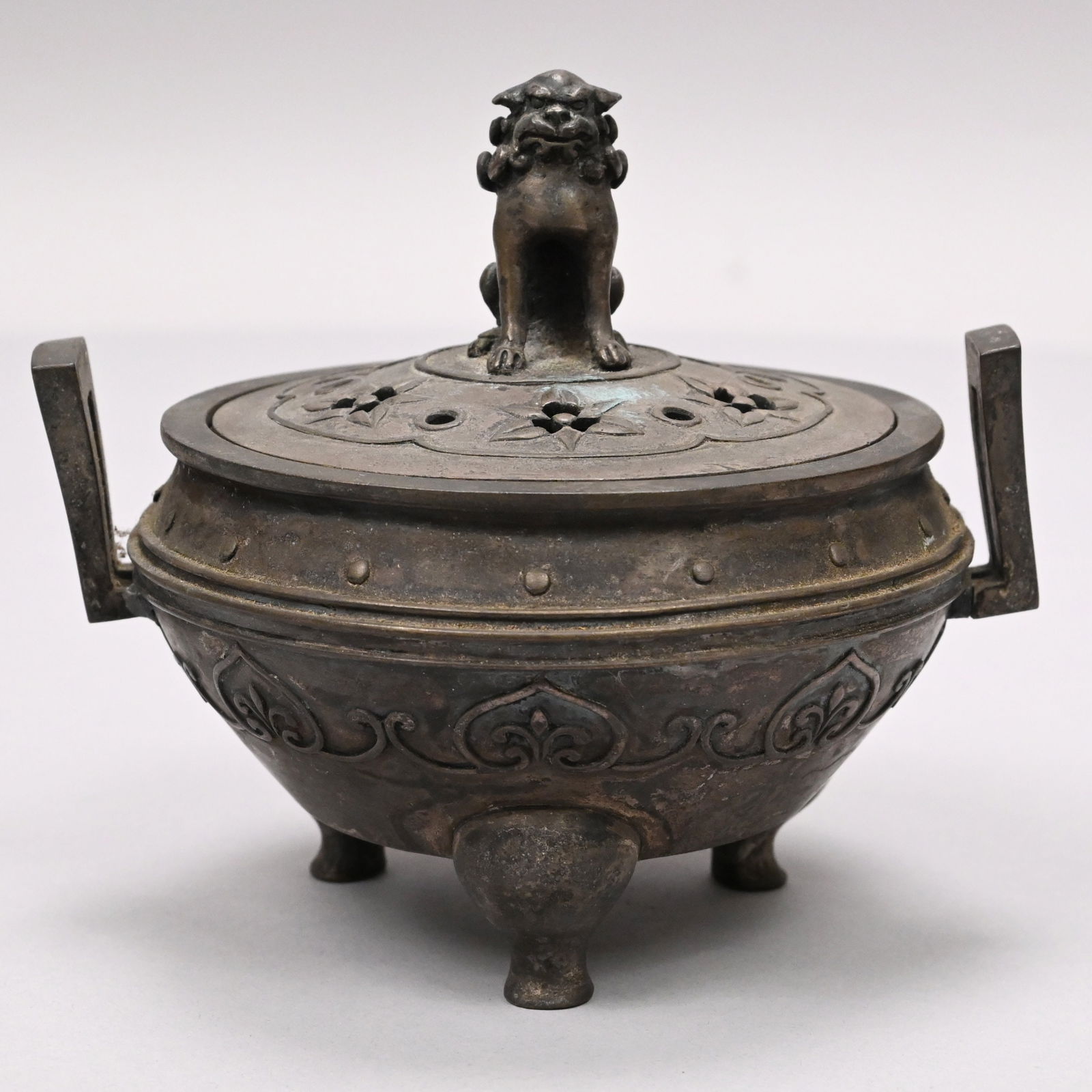Chinese Silvered Bronze Censer (1 of 7)
