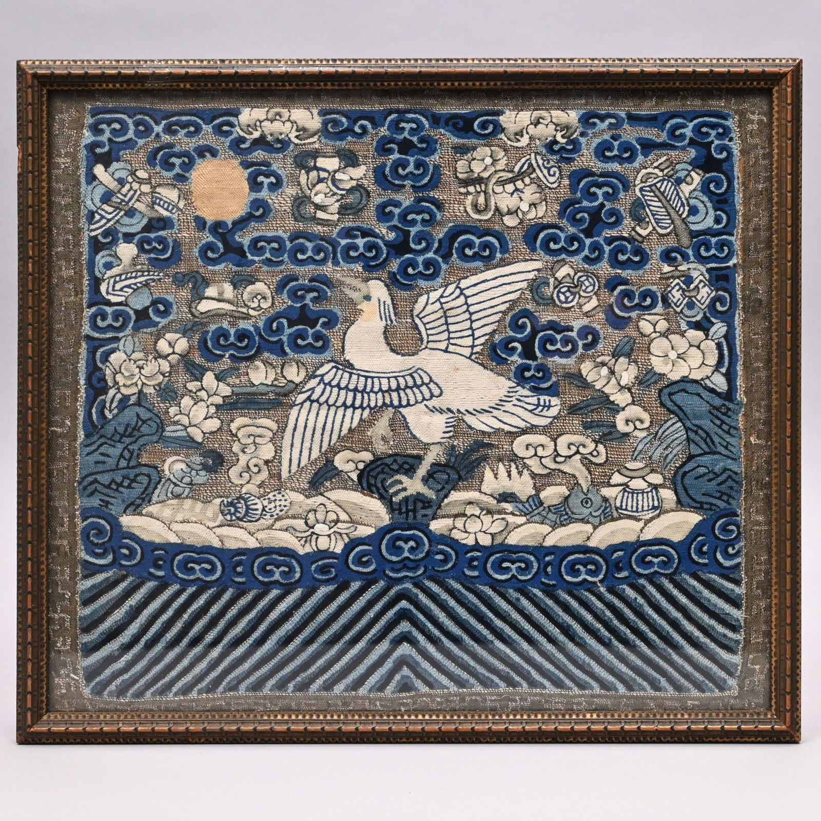 Chinese Silk Embroidered Fifth Civil Rank Badge (1 of 3)