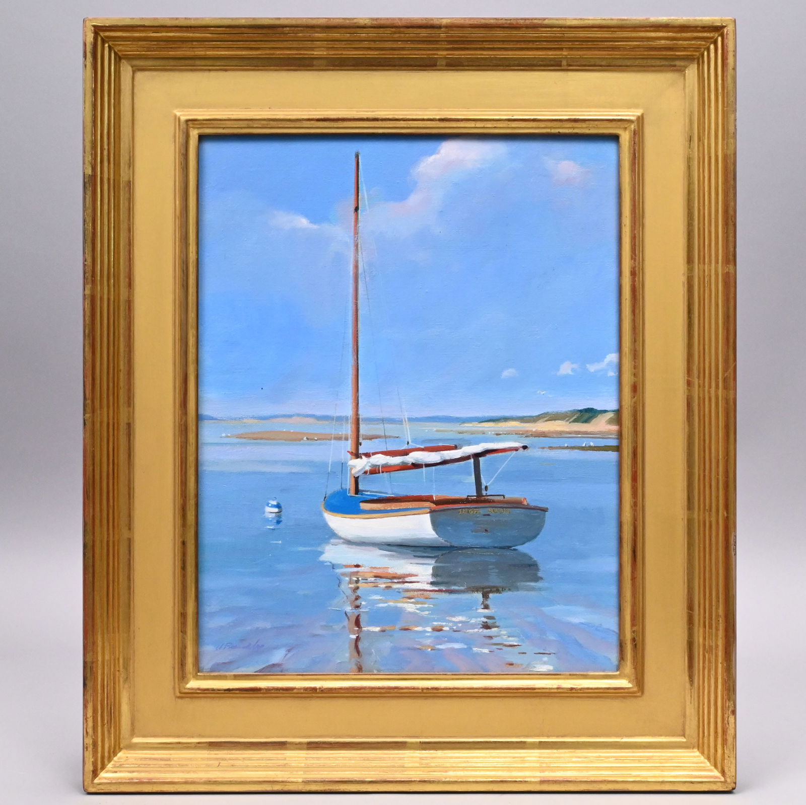 Herb Randle - High Noon: Herb Randle (American, Contemporary). High Noon. Oil on canvas, signed "H. Randle" lower left, (14 x 11 inches), reverse with exhibition catalog from the Churchill Gallery, Newburyport, 2000.Frame: