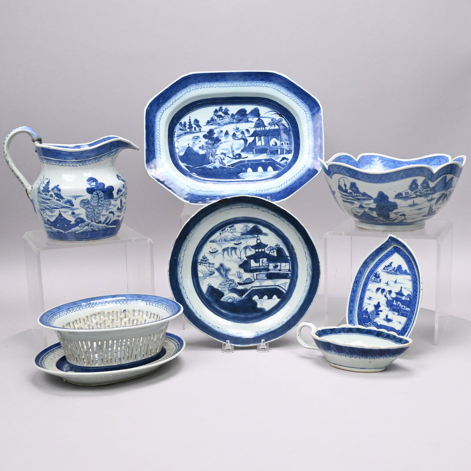 Eight Chinese Export Porcelain Canton Wares (1 of 20)