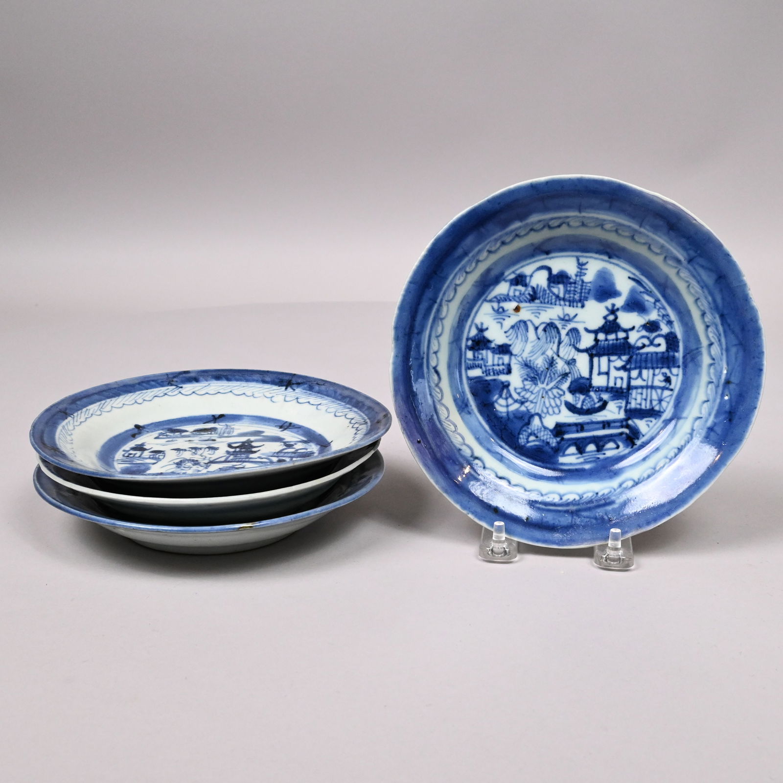 Large Group Chinese Export Porcelain Canton Plates - 11