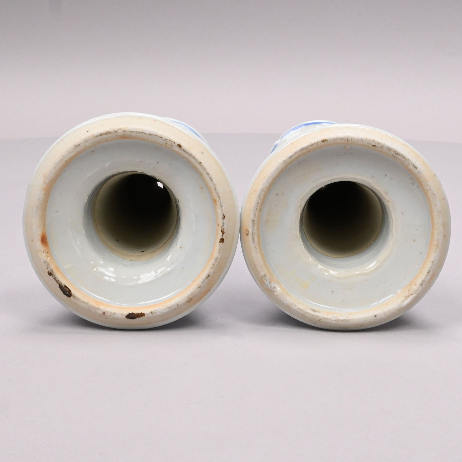 Pair Chinese Export Porcelain Nanking Candlesticks - 6