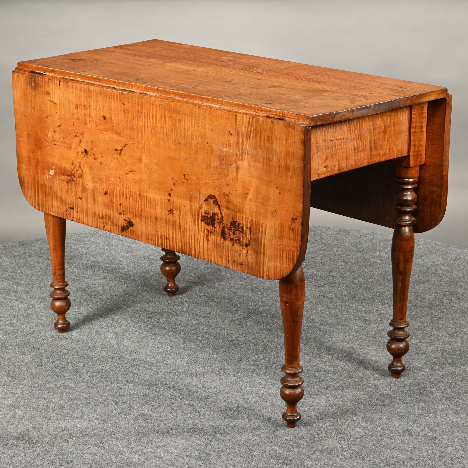 Sheraton Tiger Maple Pembroke Table - 3