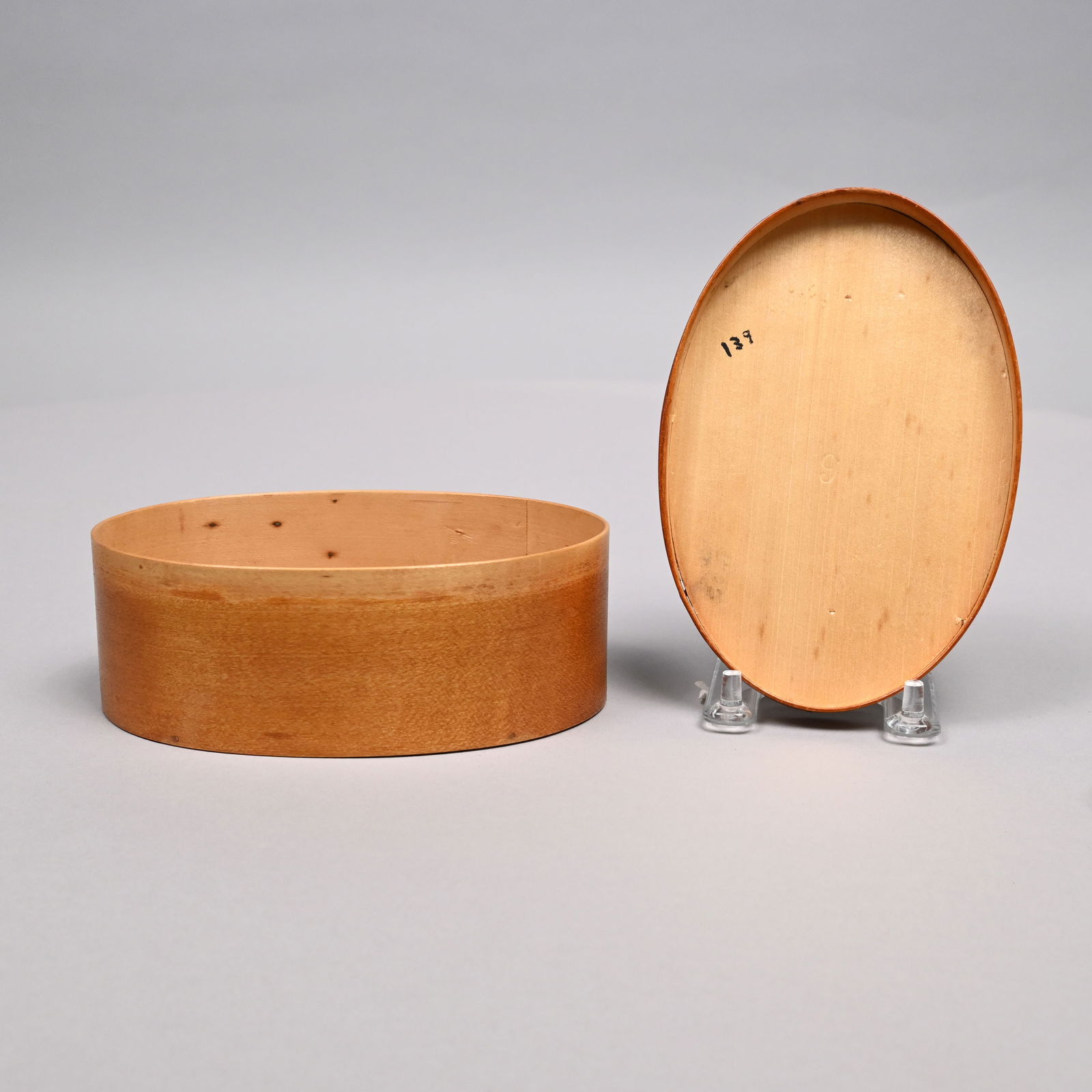 Set Four Shaker Nesting Oval Pantry Boxes & Single - 13