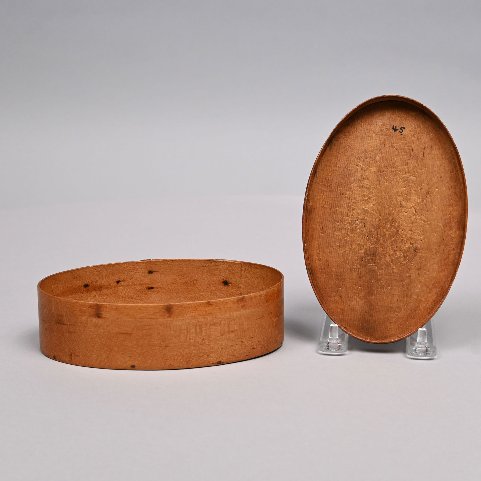 Set Four Shaker Nesting Oval Pantry Boxes & Single - 9