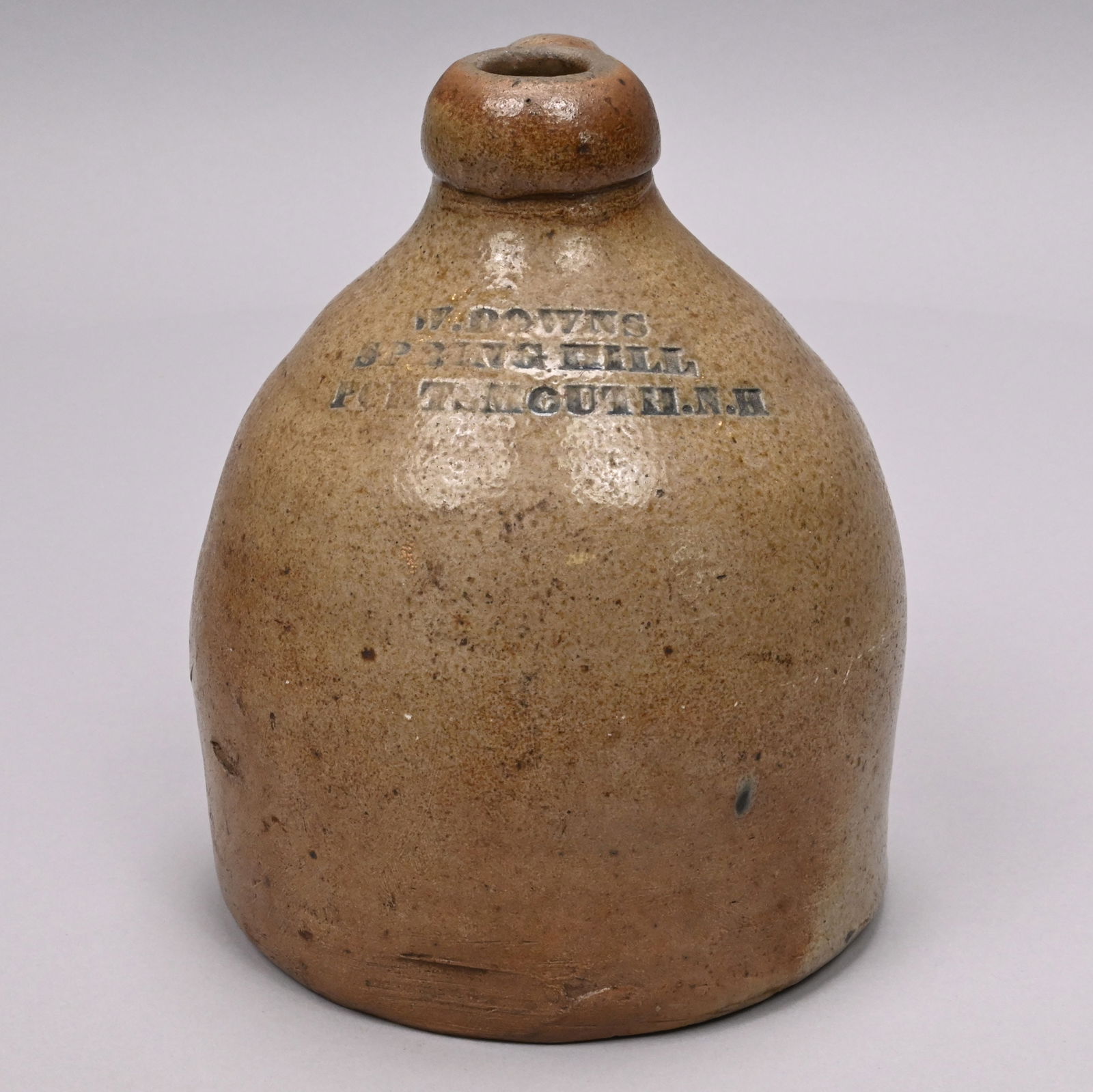 Portsmouth, New Hampshire Saltglaze Stoneware Jug (1 of 7)