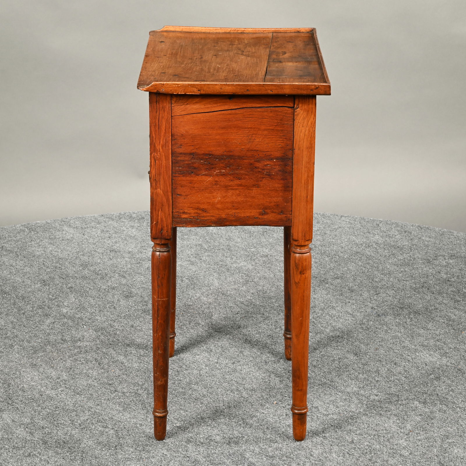 French Provincial Three-Drawer Walnut Work Table - 4