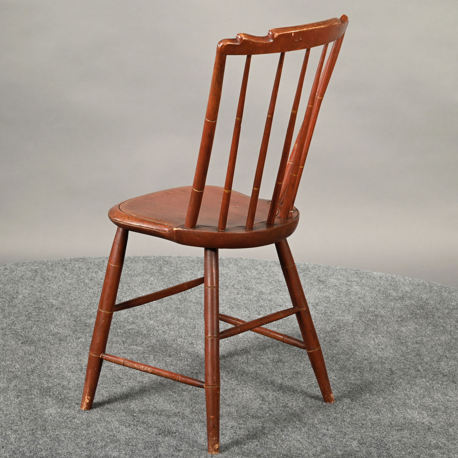 Pair New England Painted Step-Down Windsor Chairs - 3