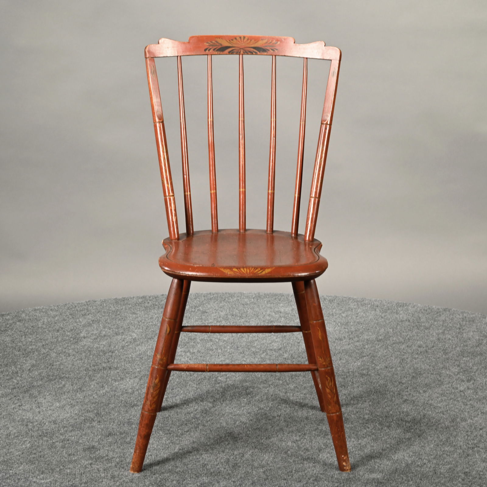 Pair New England Painted Step-Down Windsor Chairs - 5