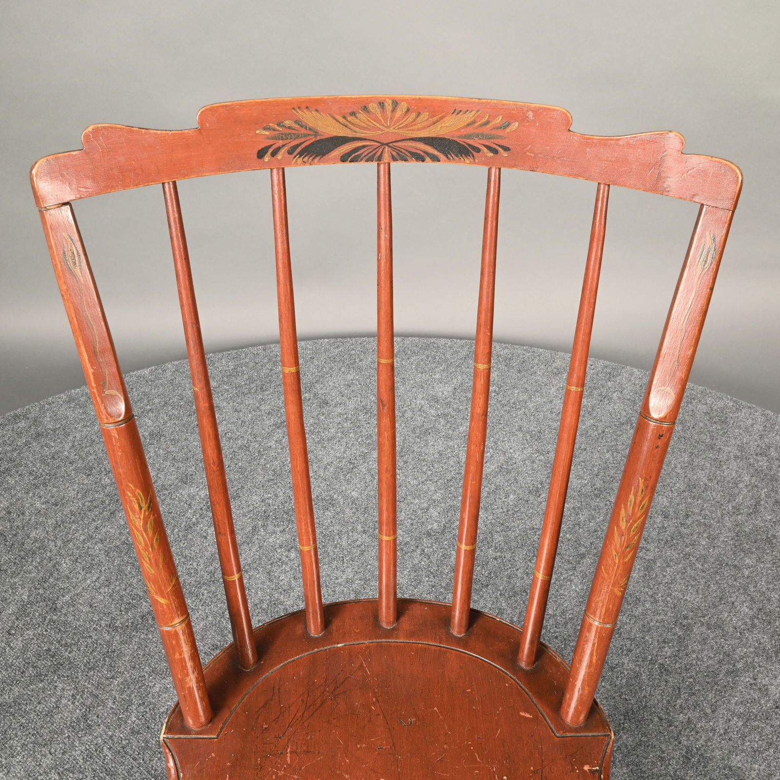 Pair New England Painted Step-Down Windsor Chairs - 8