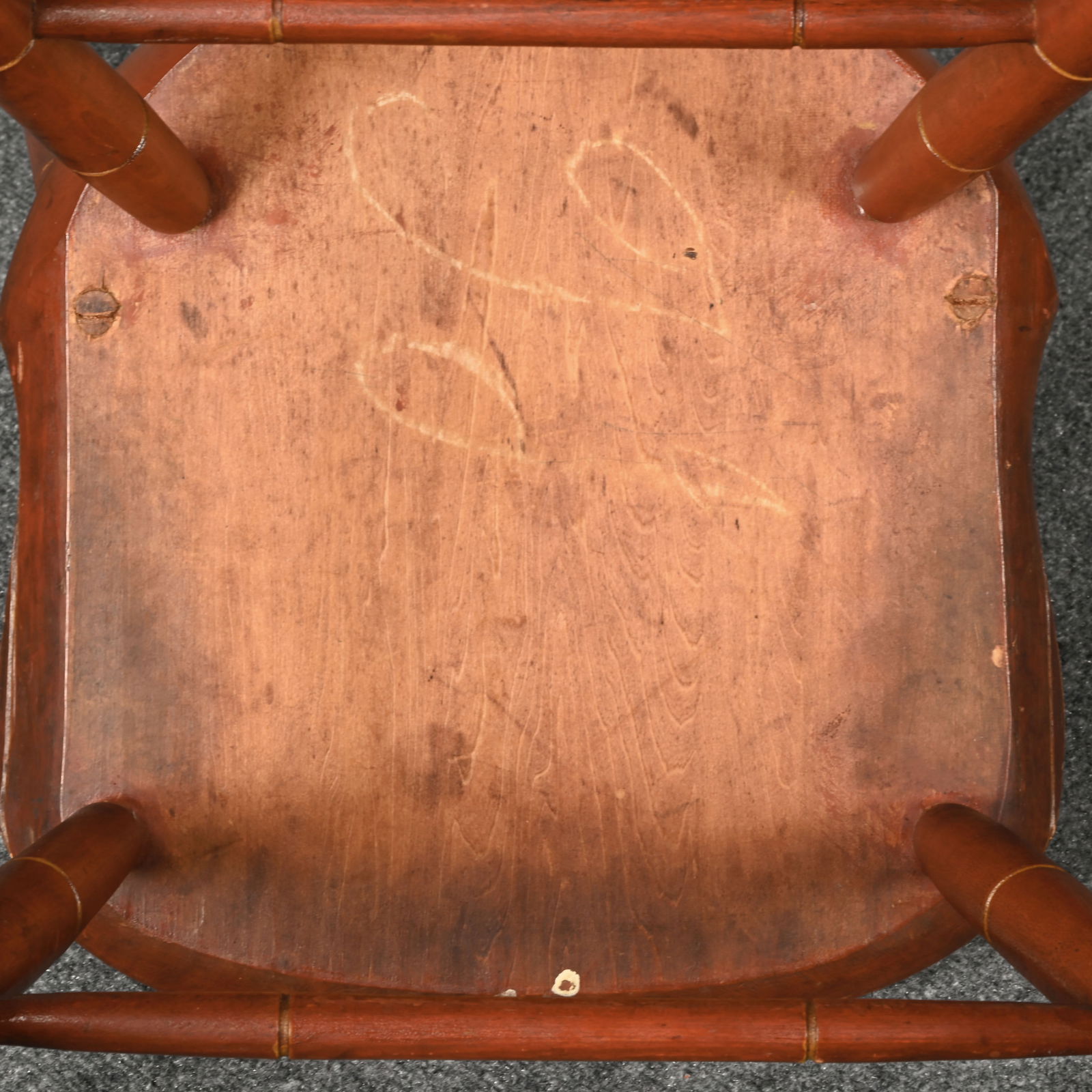 Pair New England Painted Step-Down Windsor Chairs - 9