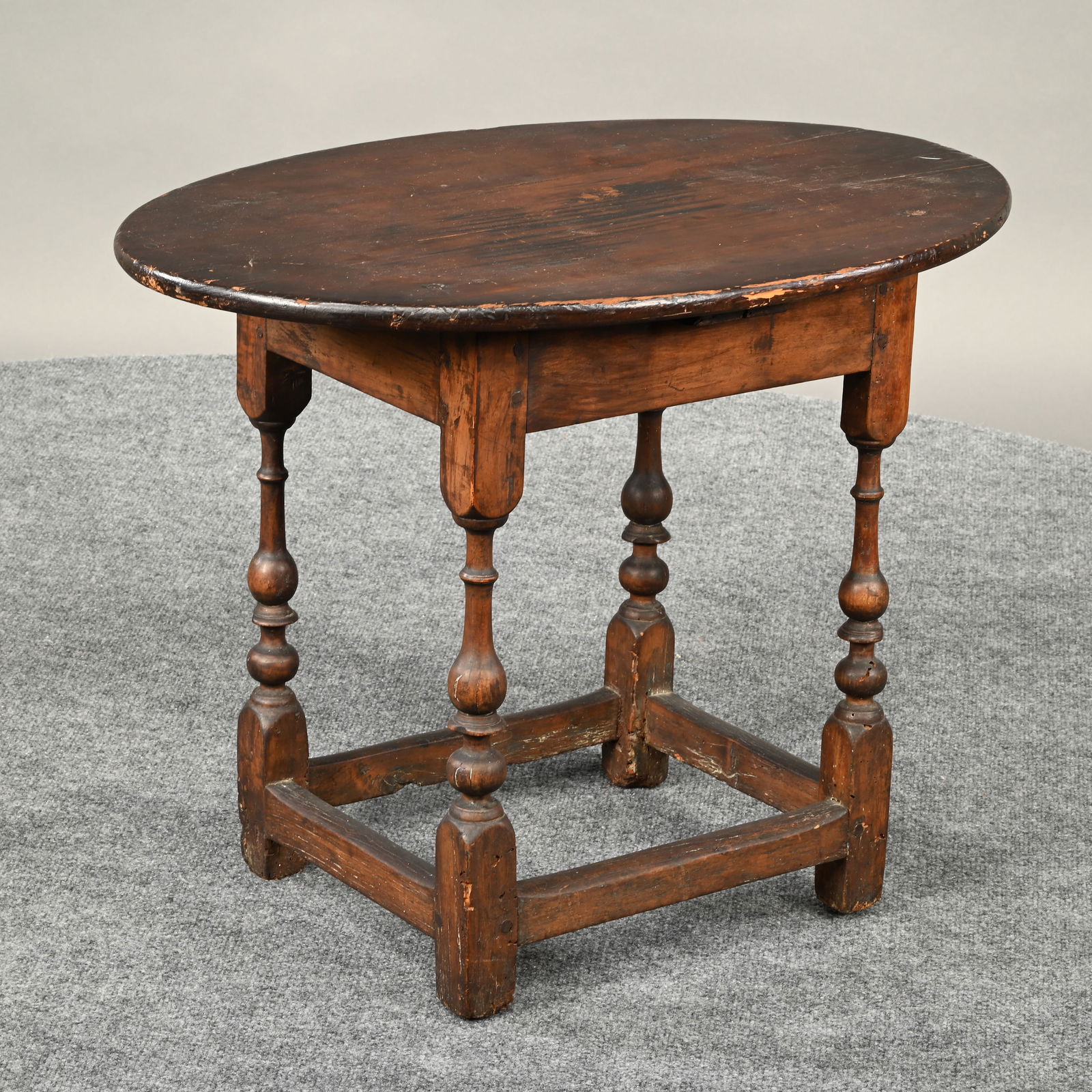 New England Pine and Maple Oval Tap Table (1 of 10)