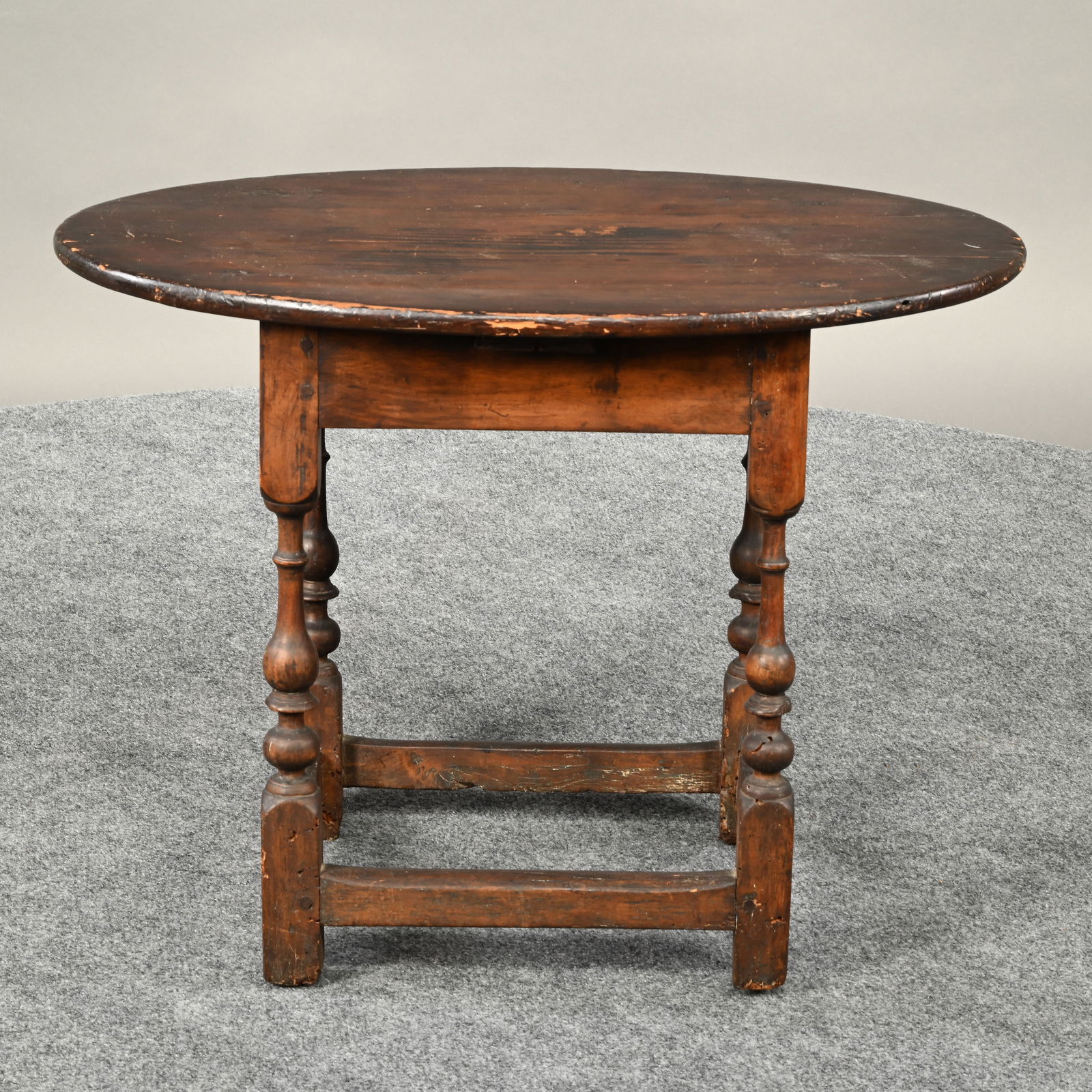 New England Pine and Maple Oval Tap Table - 2