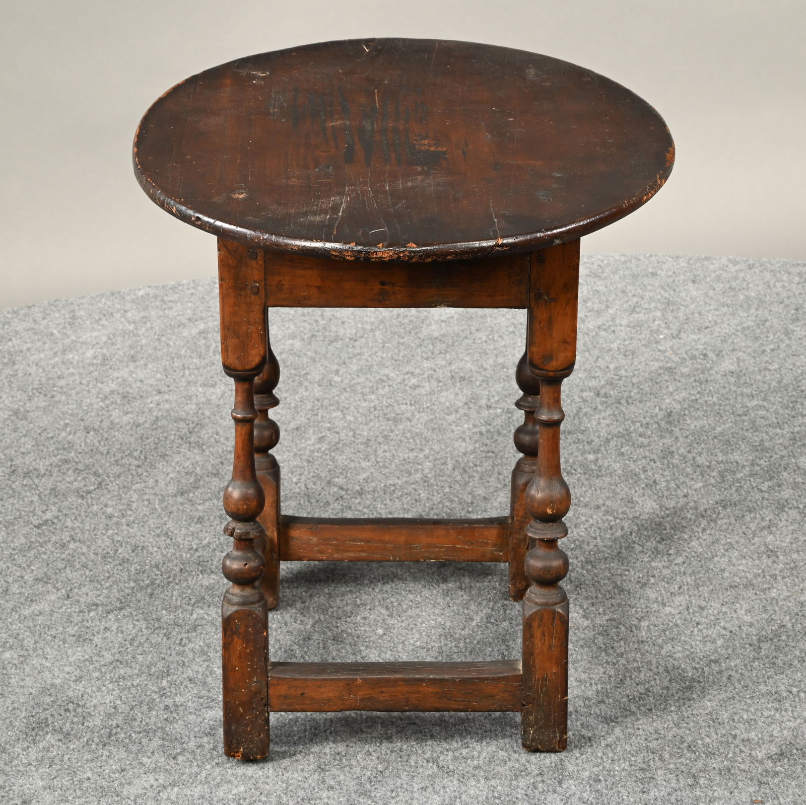 New England Pine and Maple Oval Tap Table - 4