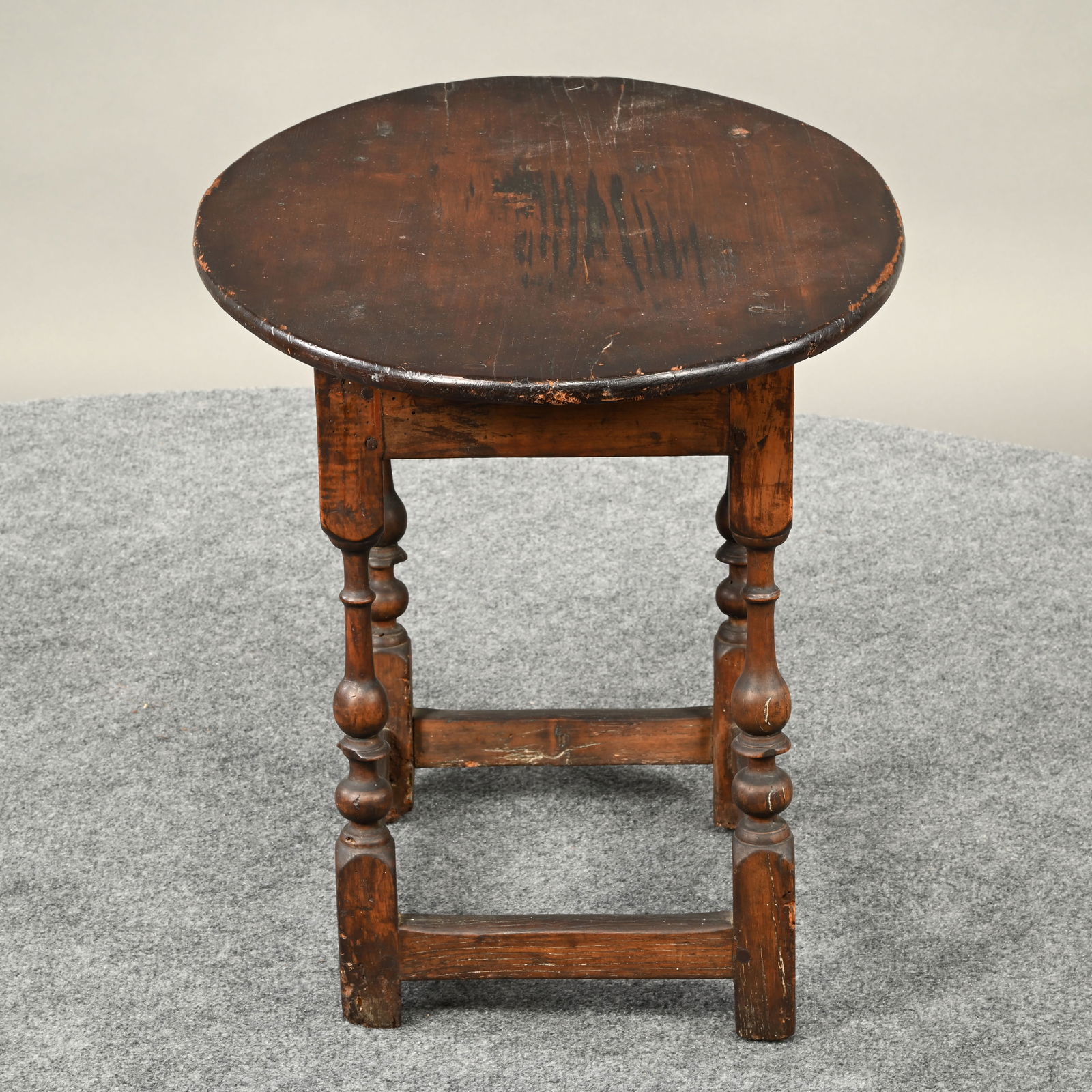 New England Pine and Maple Oval Tap Table - 8