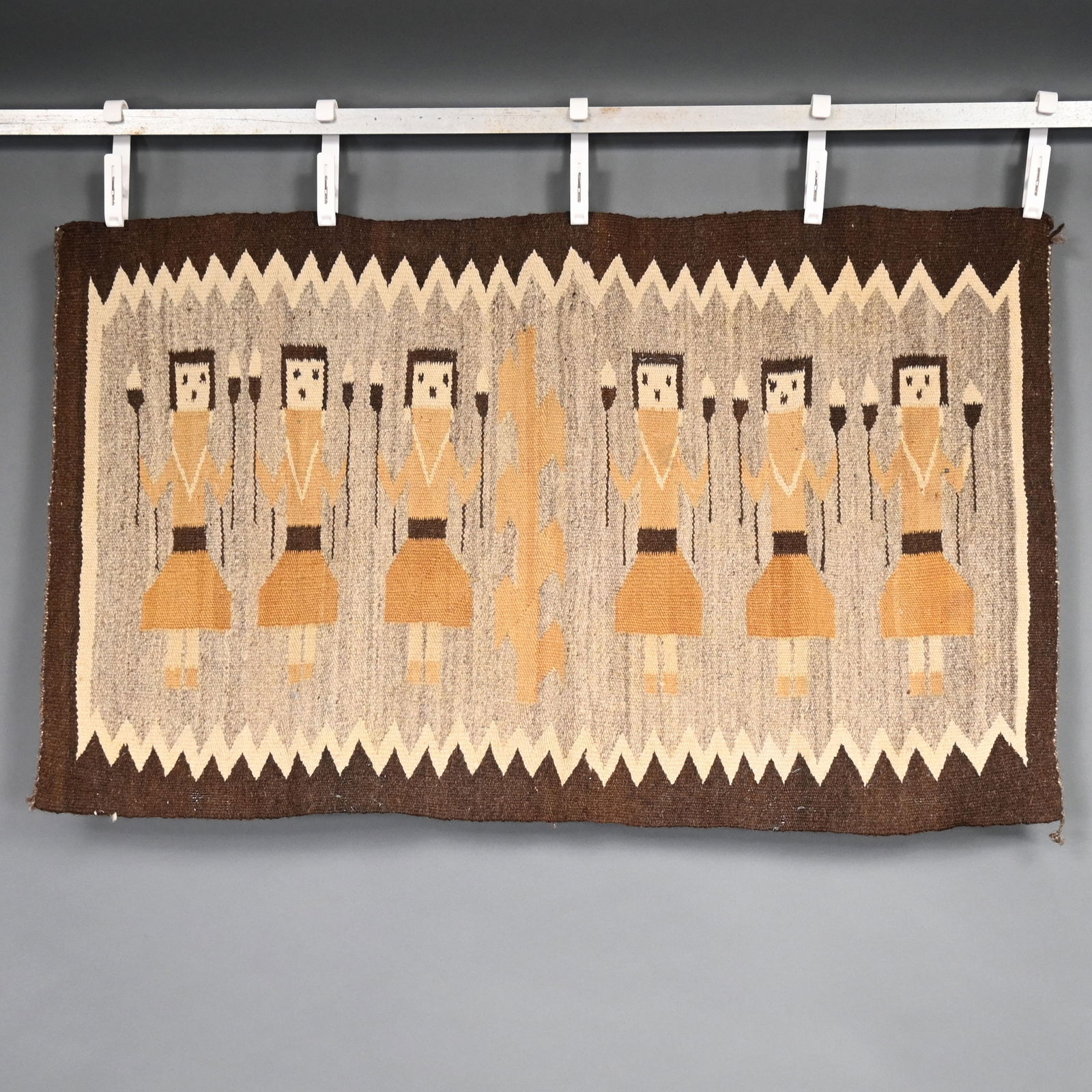 Navajo Yei Wool Weaving (1 of 3)