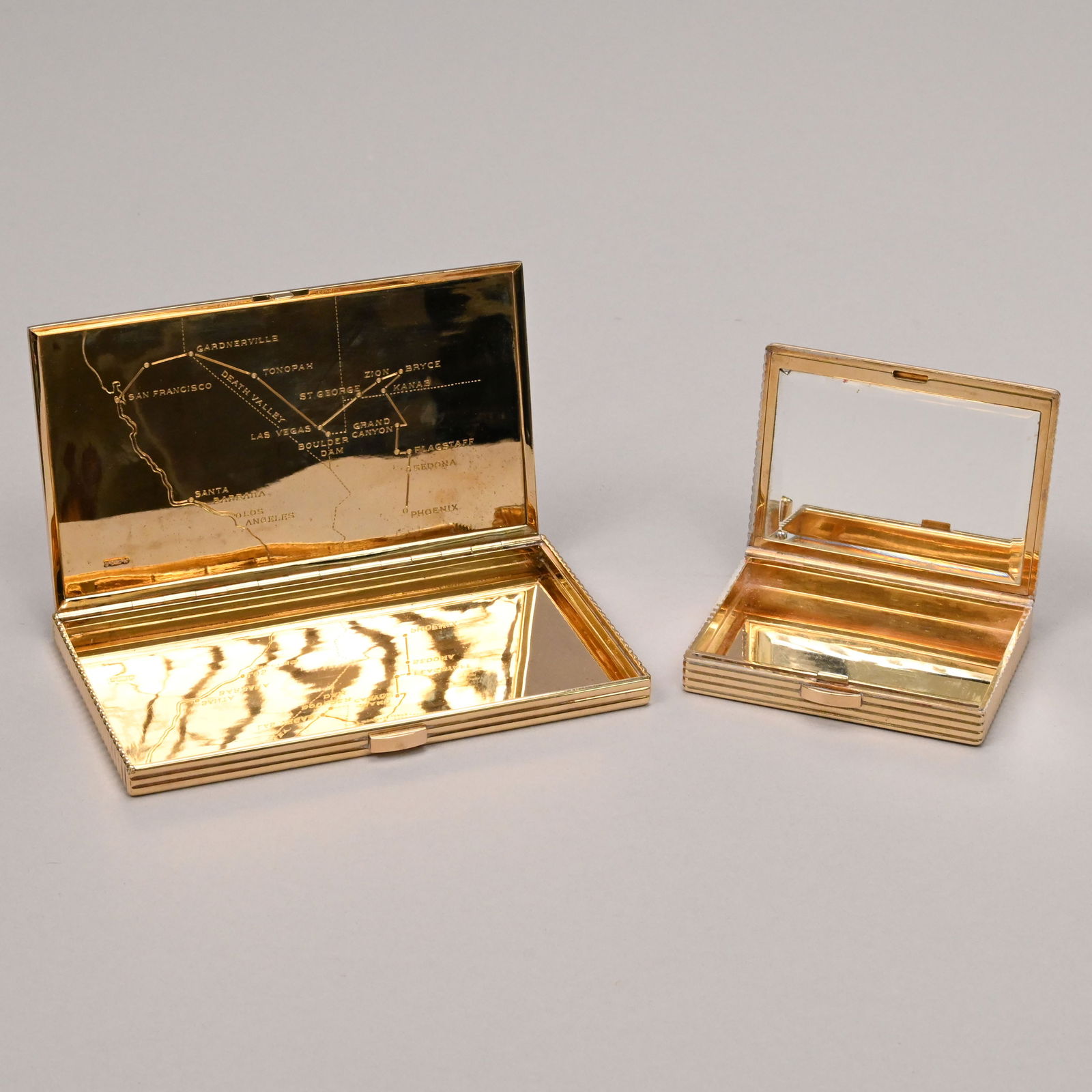 J-Jacques Cartier 9k Gold Cigarette Case & Compact (1 of 14)