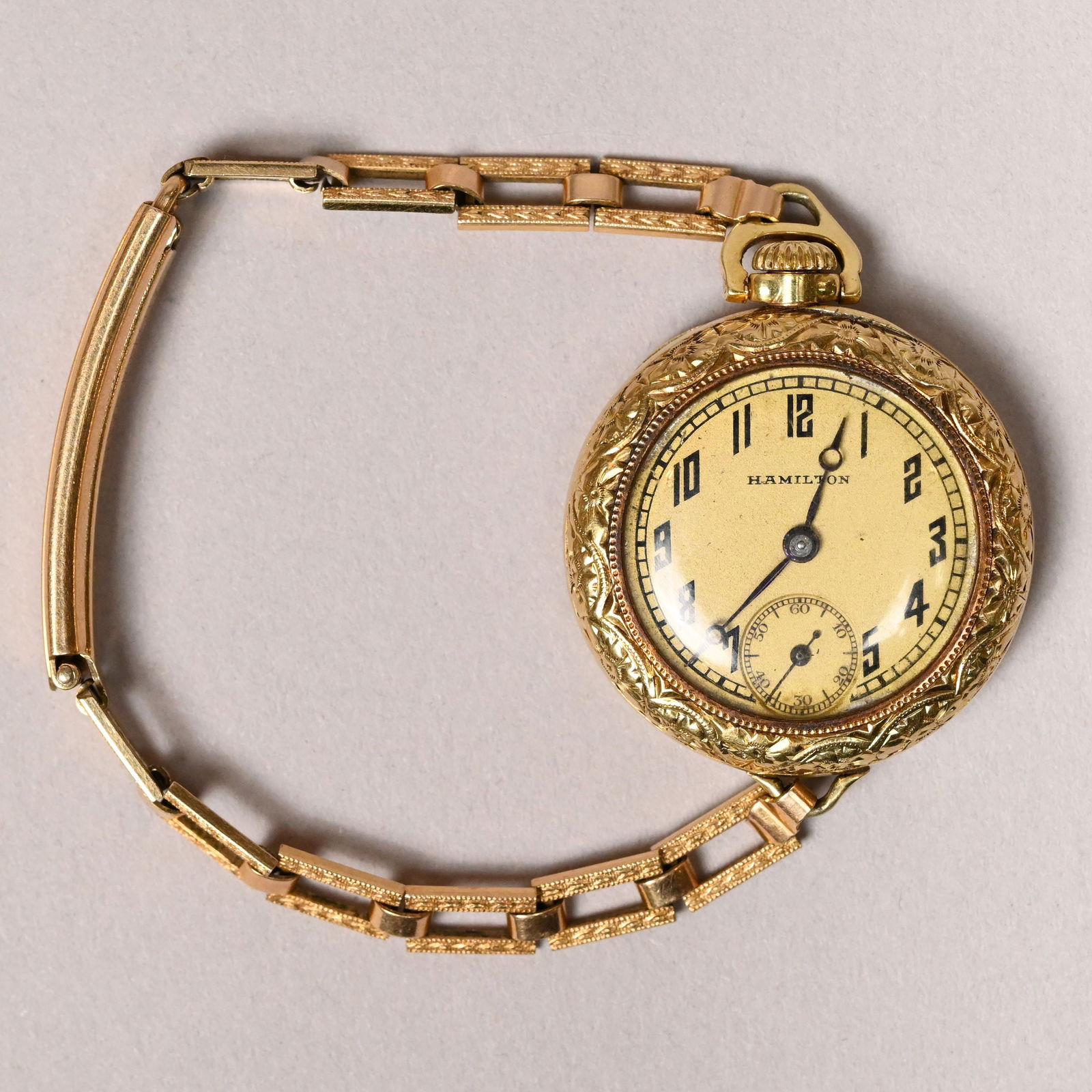 Hamilton 14k Yellow Gold Ladies Pocketwatch (1 of 4)