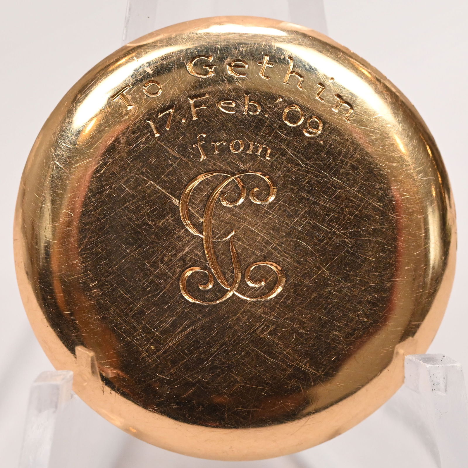 French 18k Gold and Ruby Lapel Button Hole Watch - 5