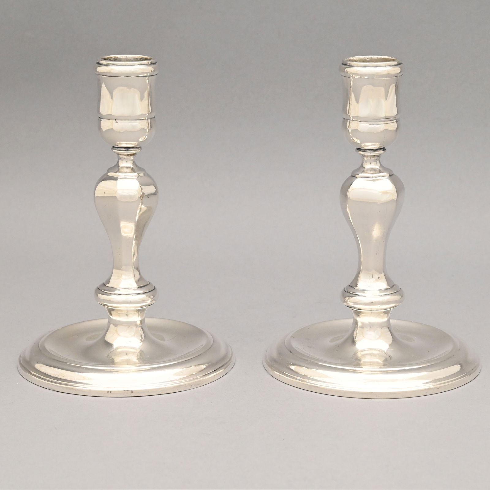 Pair American Sterling Silver Candlesticks,Tiffany - 2