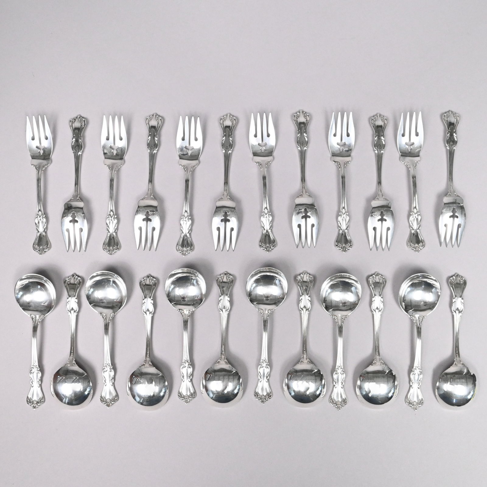 American Sterling Silver Flatware Service - 5