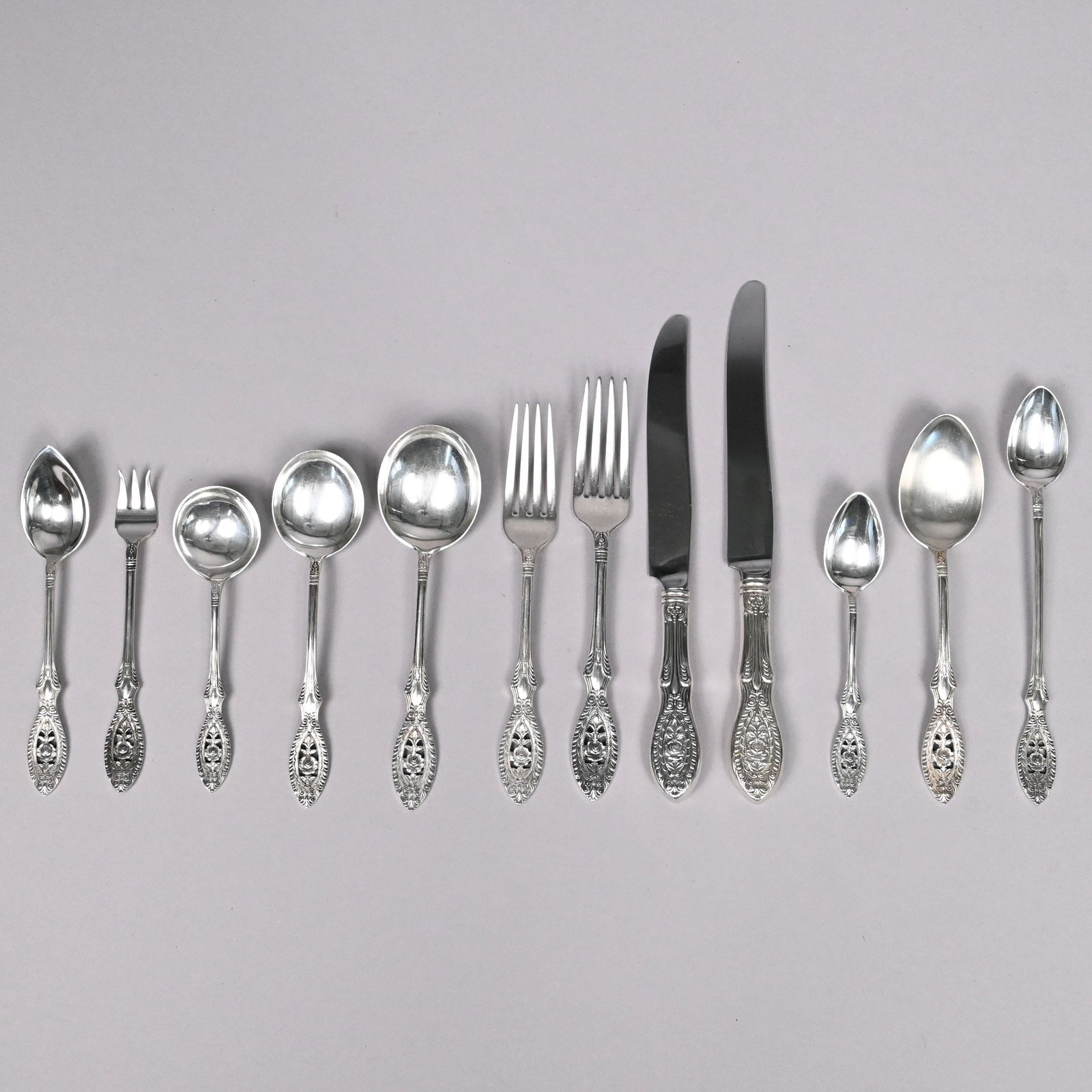American Sterling Silver Flatware Service - 3
