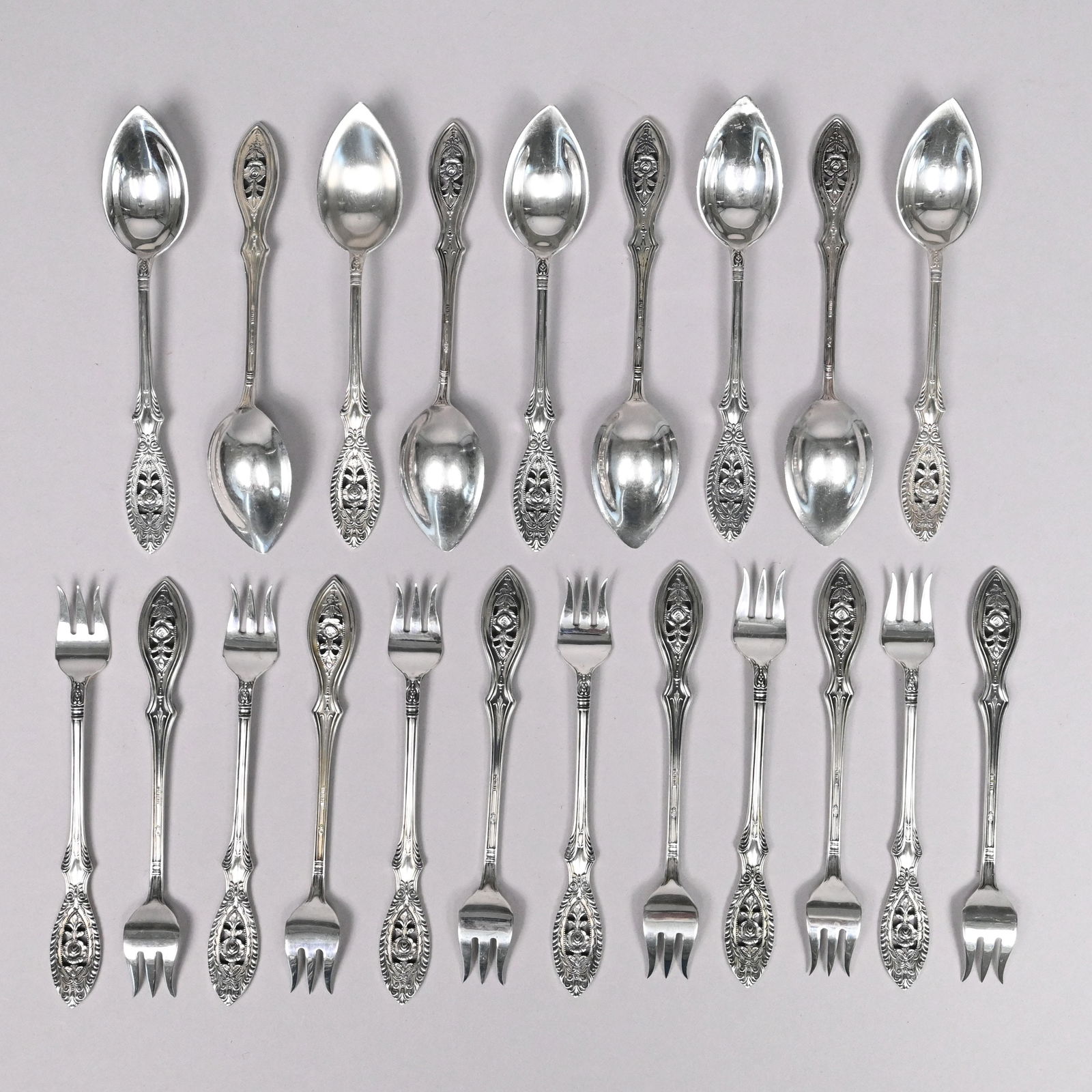 American Sterling Silver Flatware Service - 4