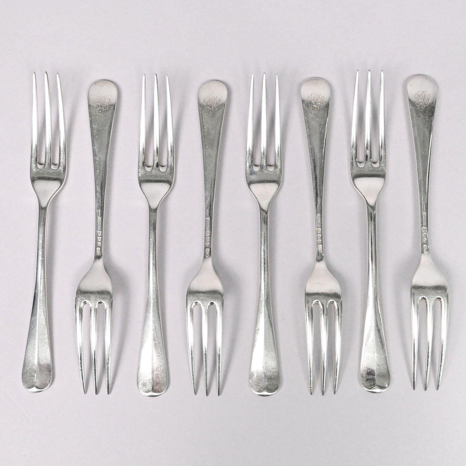 Queen Elizabeth Silver Part Flatware Service - 9