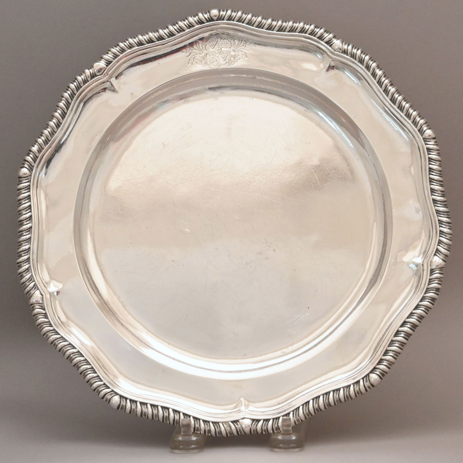 George IV Sterling Silver Armorial Plate, 1827 (1 of 4)