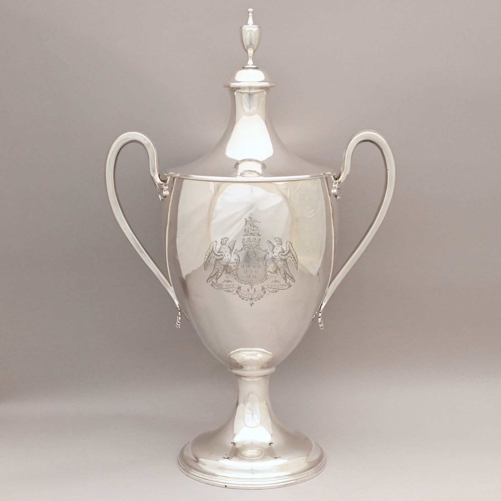 George III Silver Armorial Cup and Cover, London (1 of 8)