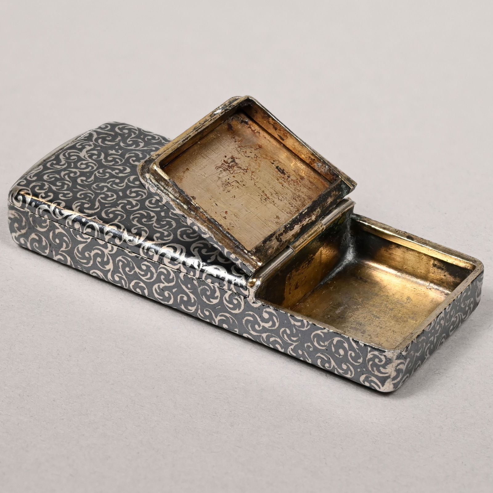 French or Russian Silver Niello Match Safe - 3