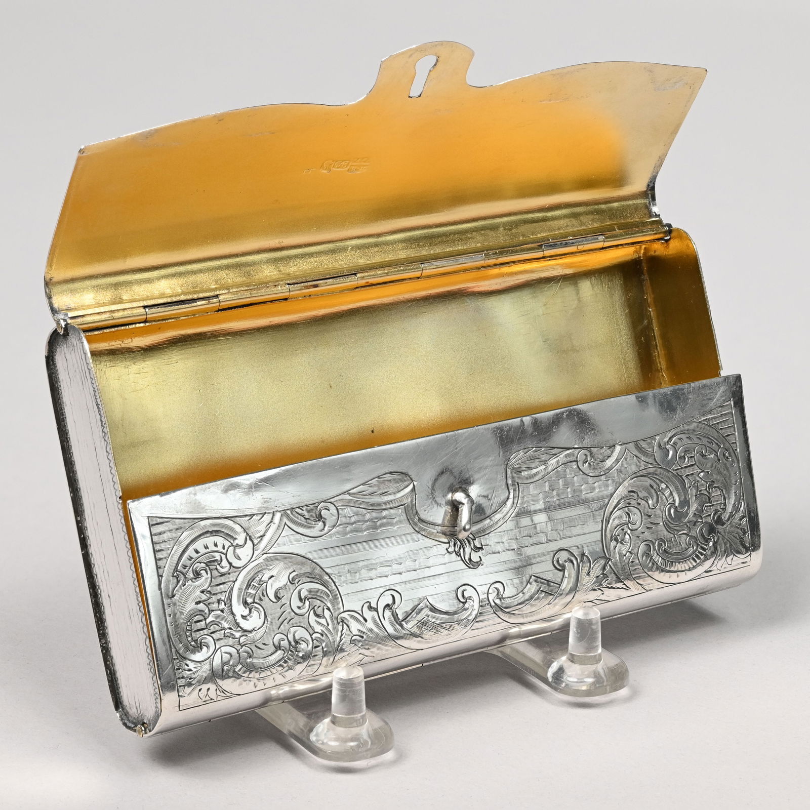 Russian Silver & Silver-Gilt Cheroot Case, Moscow - 5