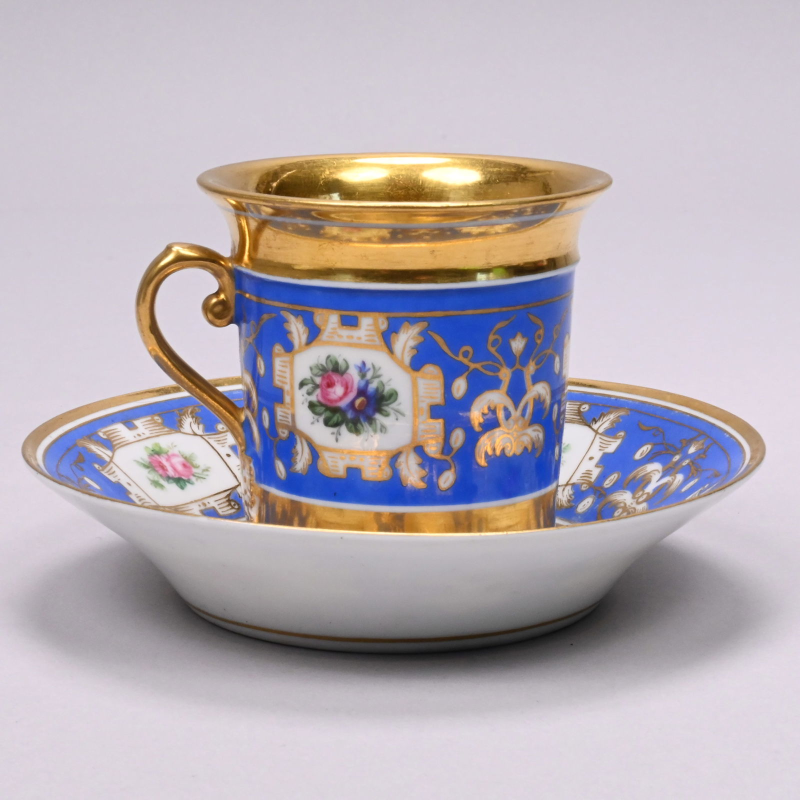 Russian Porcelain Cup and Saucer, A. Alexandrovich (1 of 9)