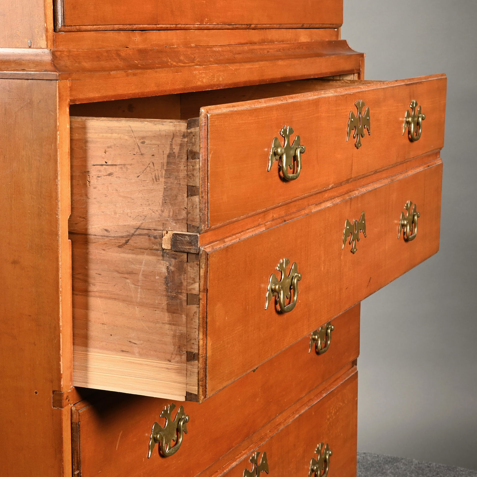Chippendale Maple Chest-on-Chest, Campton, NH - 9