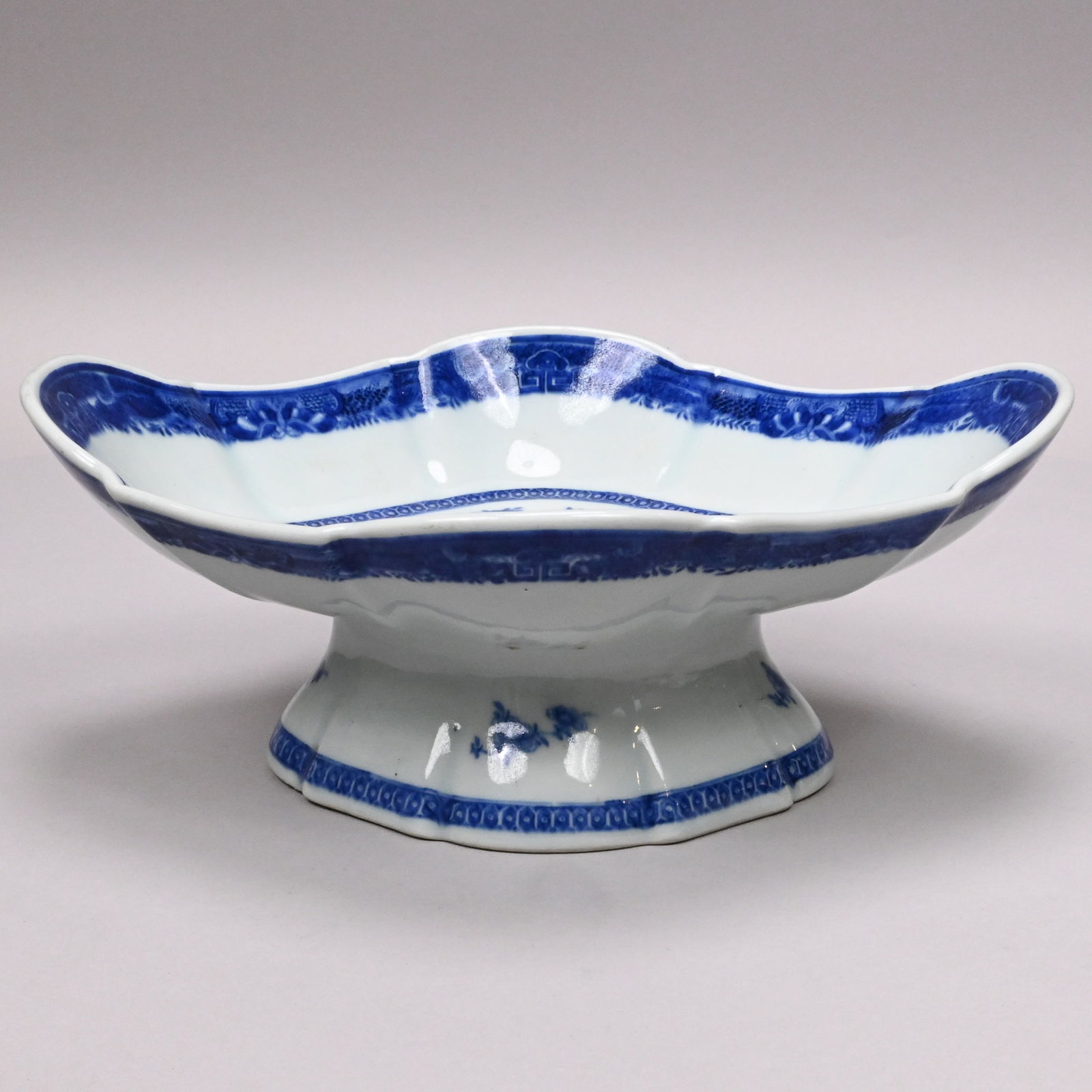 Pr Chinese Export Crested Blue Fitzhugh Compotes - 4