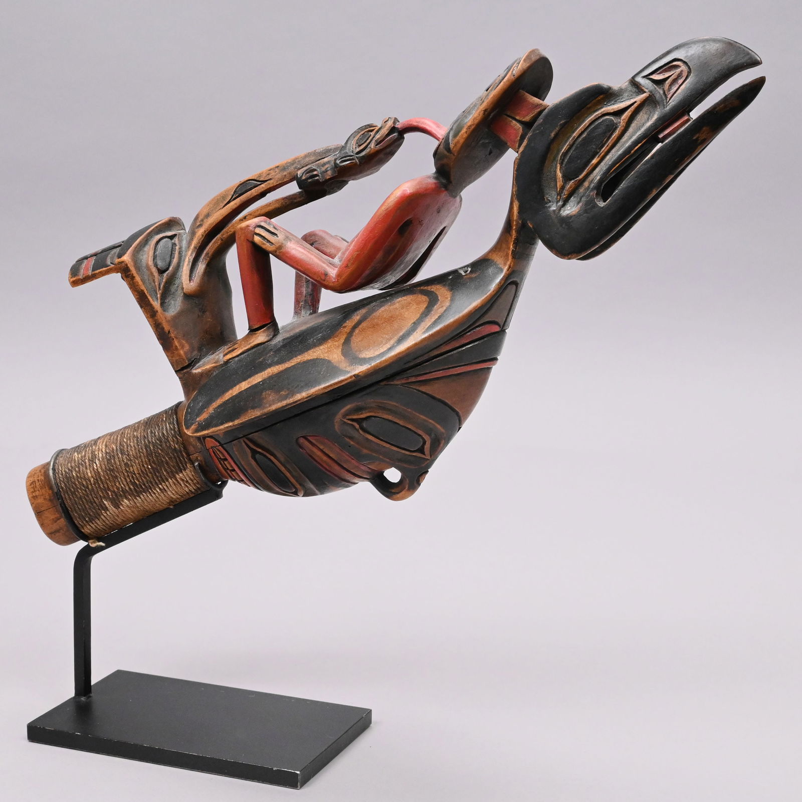 Rare Northwest Coast Tlingit Raven Rattle, C. 1850 (1 of 17)