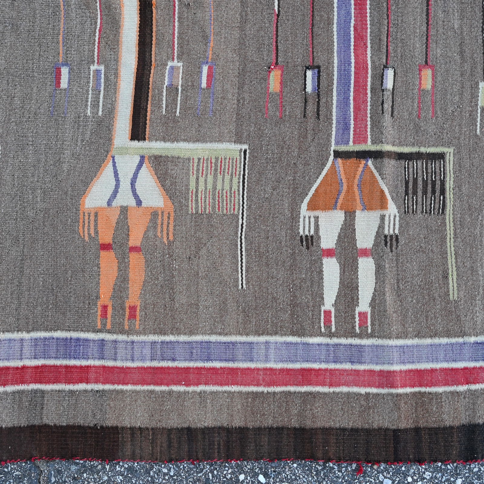 Large Navajo Yei Wool Weaving - 11