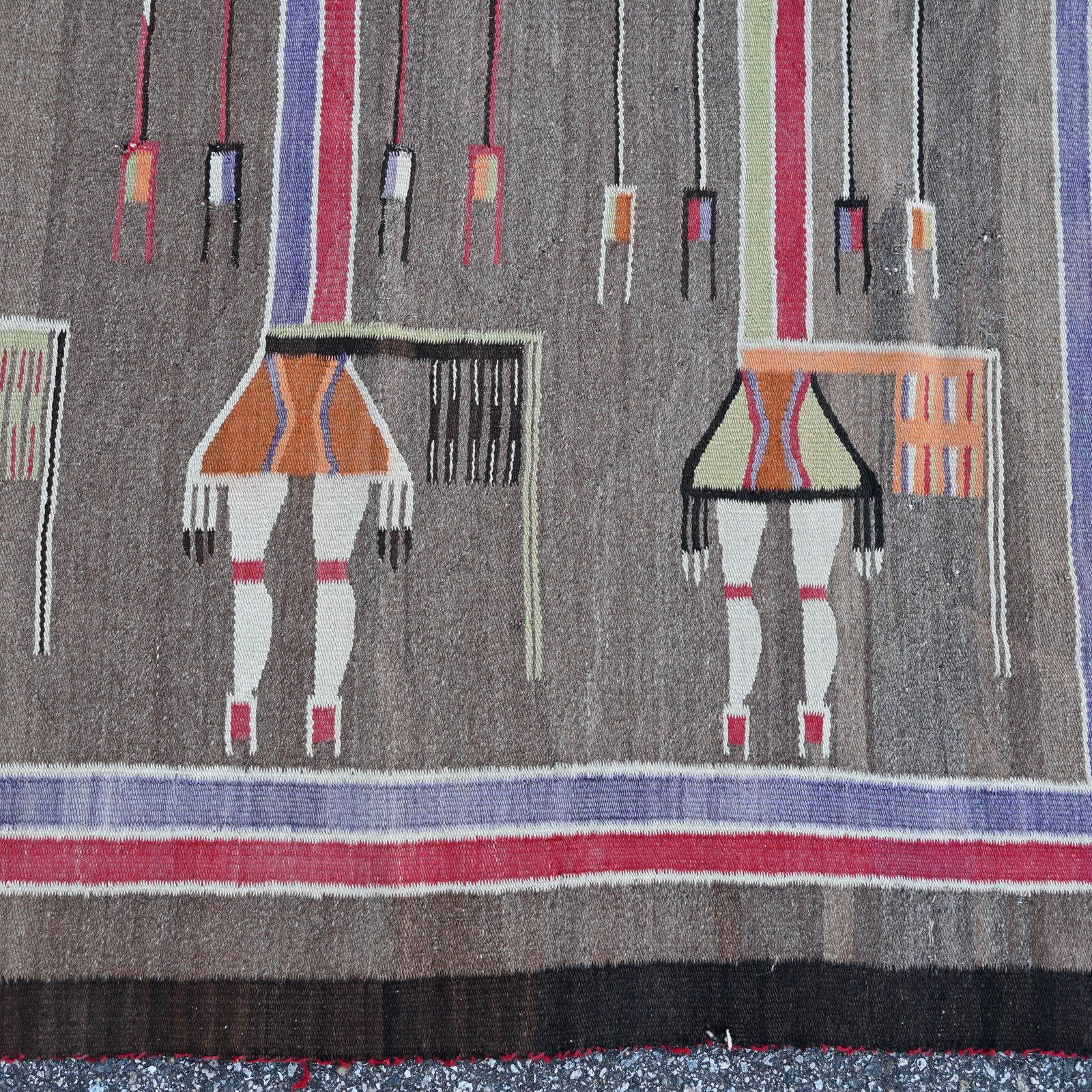 Large Navajo Yei Wool Weaving - 12