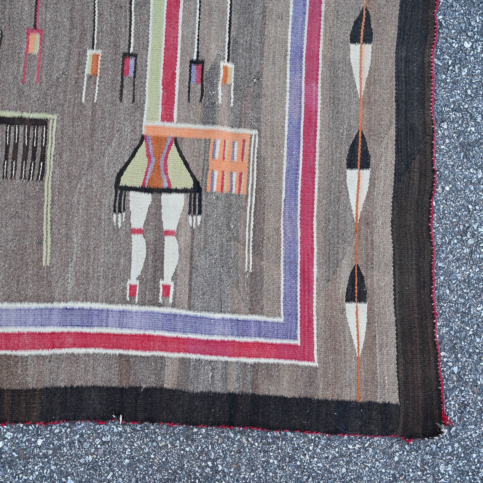 Large Navajo Yei Wool Weaving - 13