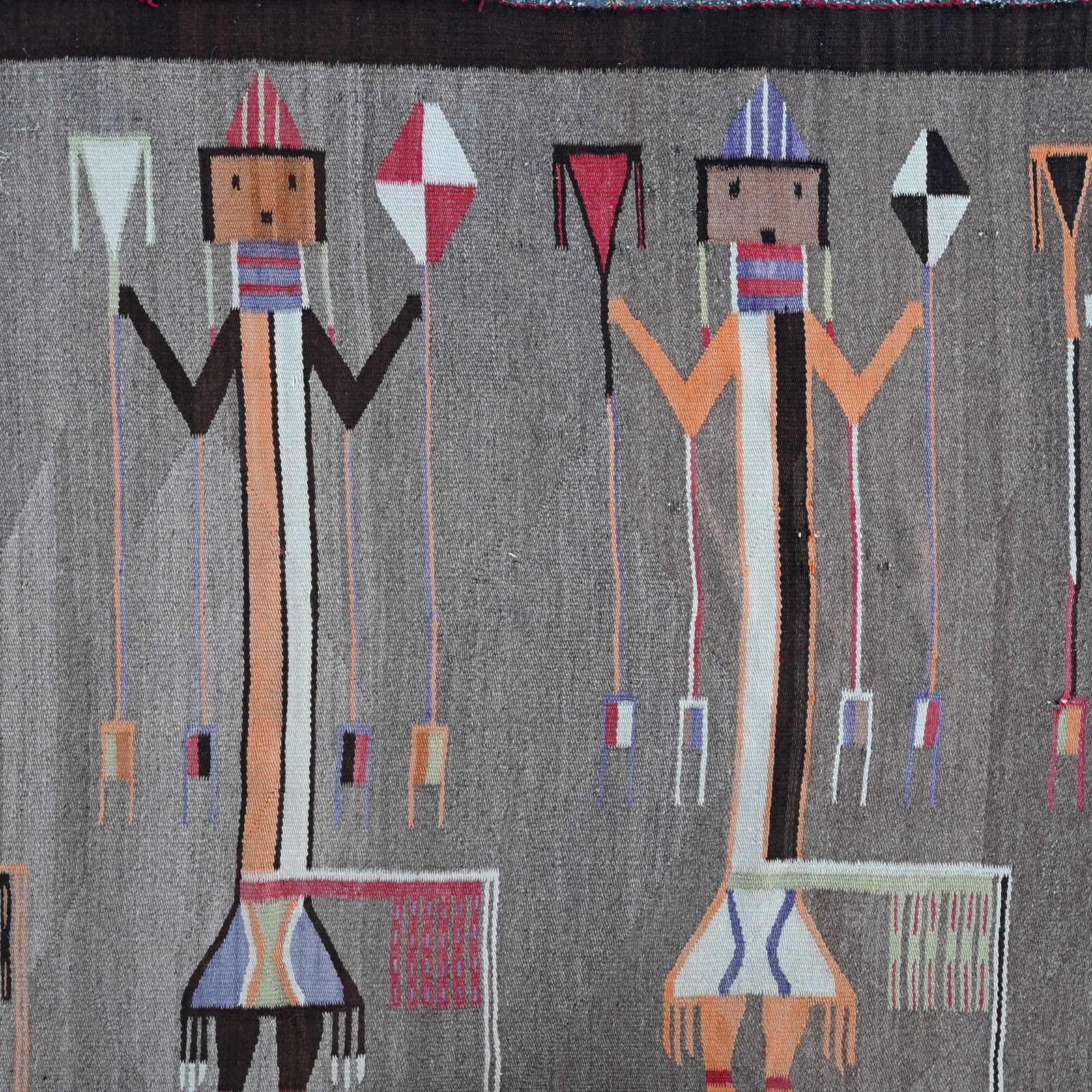 Large Navajo Yei Wool Weaving - 4