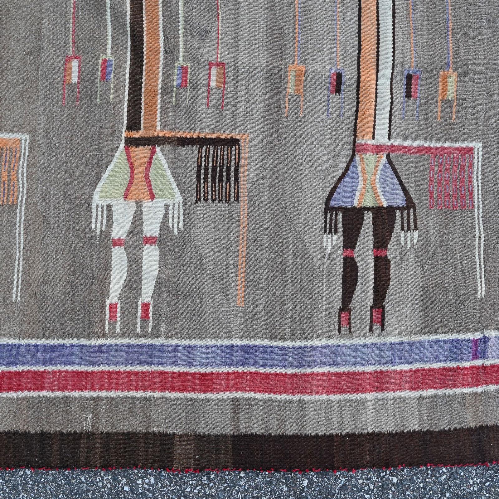Large Navajo Yei Wool Weaving - 9