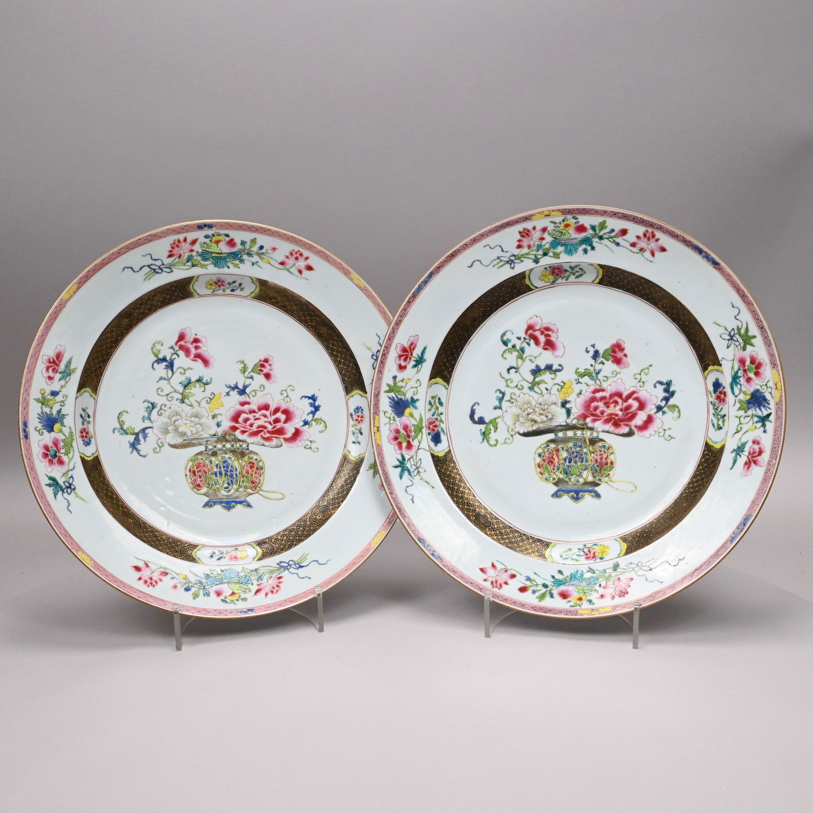 Pair of Chinese Export Porcelain Chargers (1 of 6)